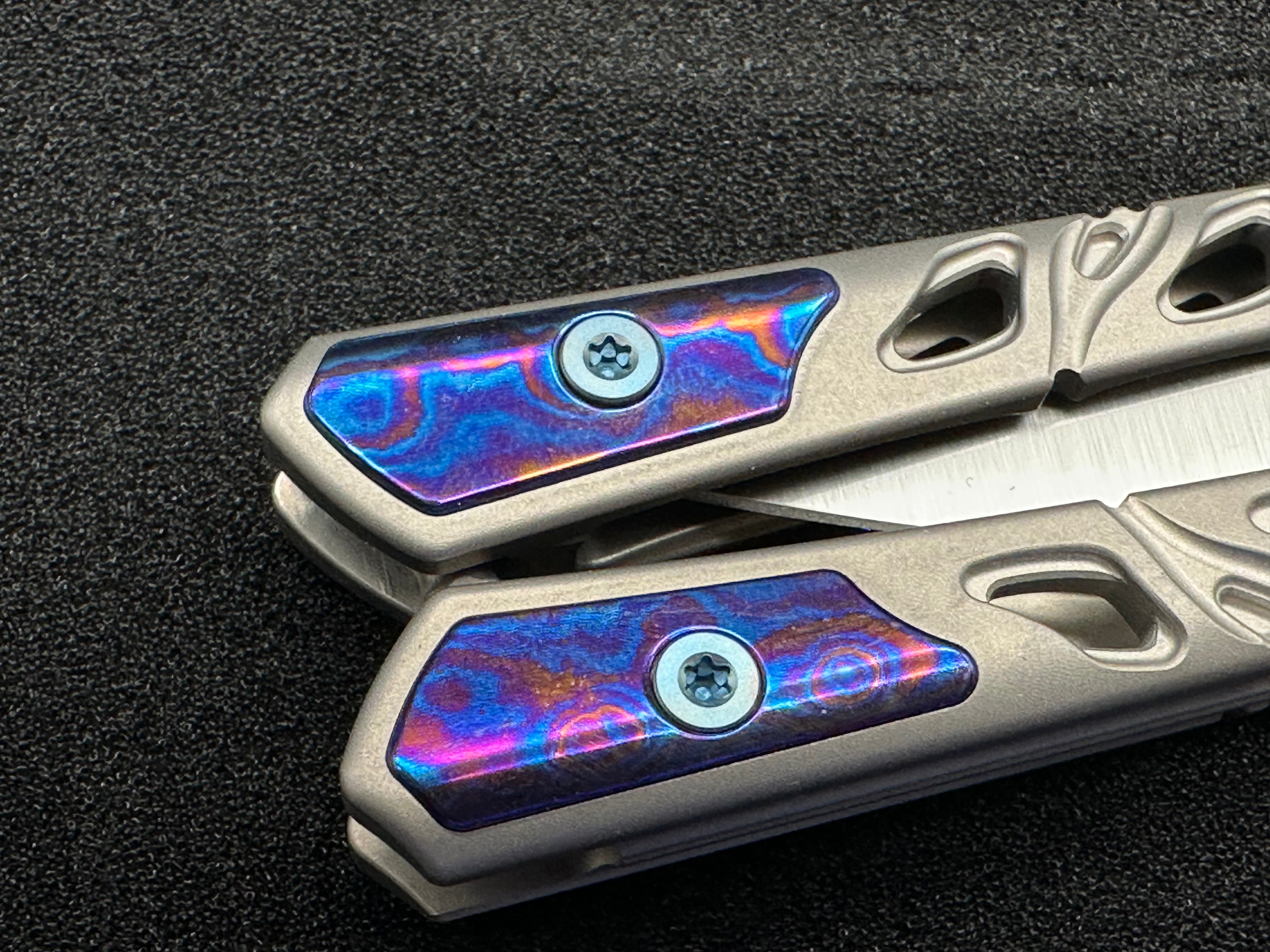 Maxace Skeleton II Balisong M390 Steel Blade Titanium Handles