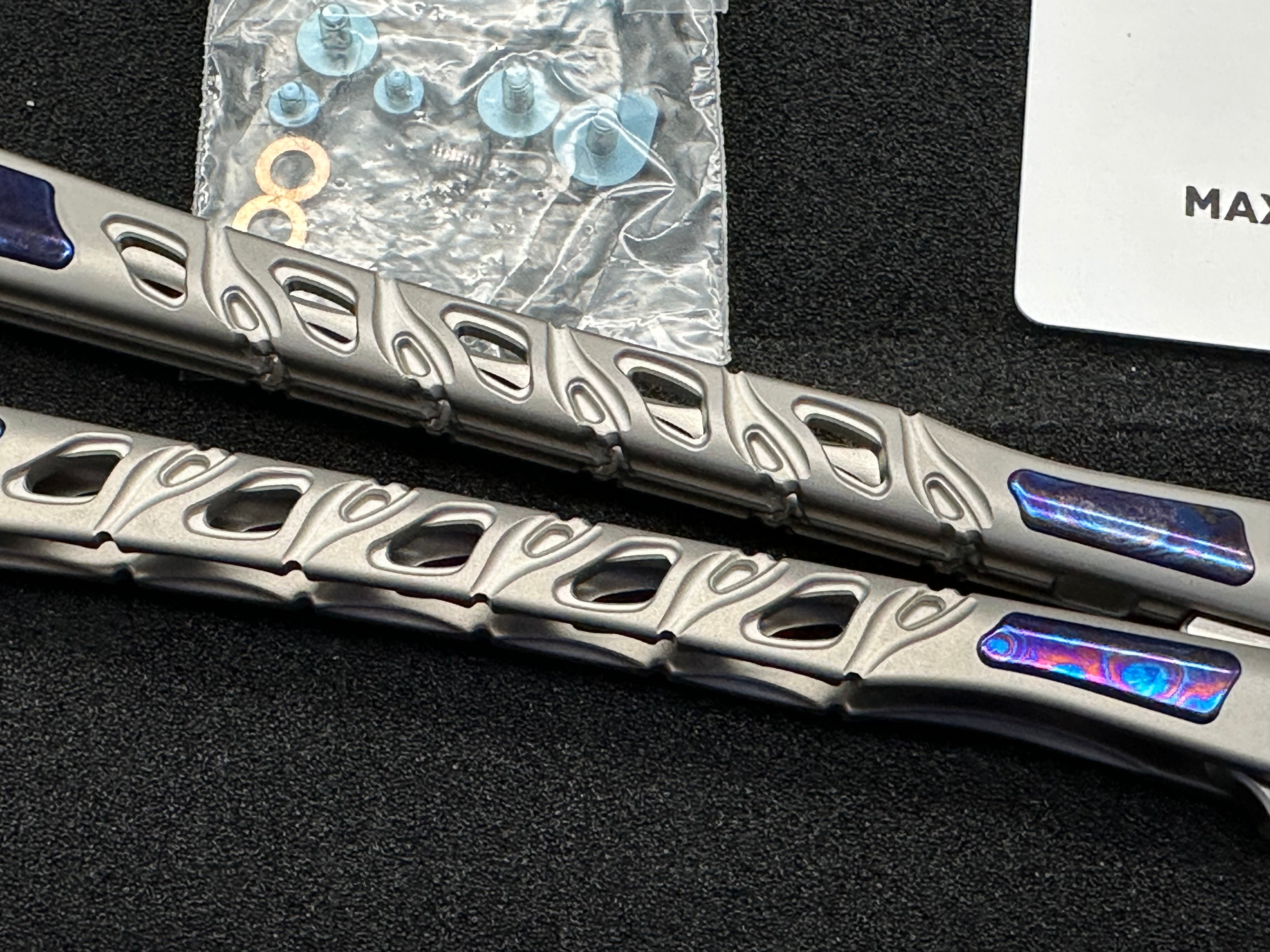 Maxace Skeleton II Balisong M390 Steel Blade Titanium Handles