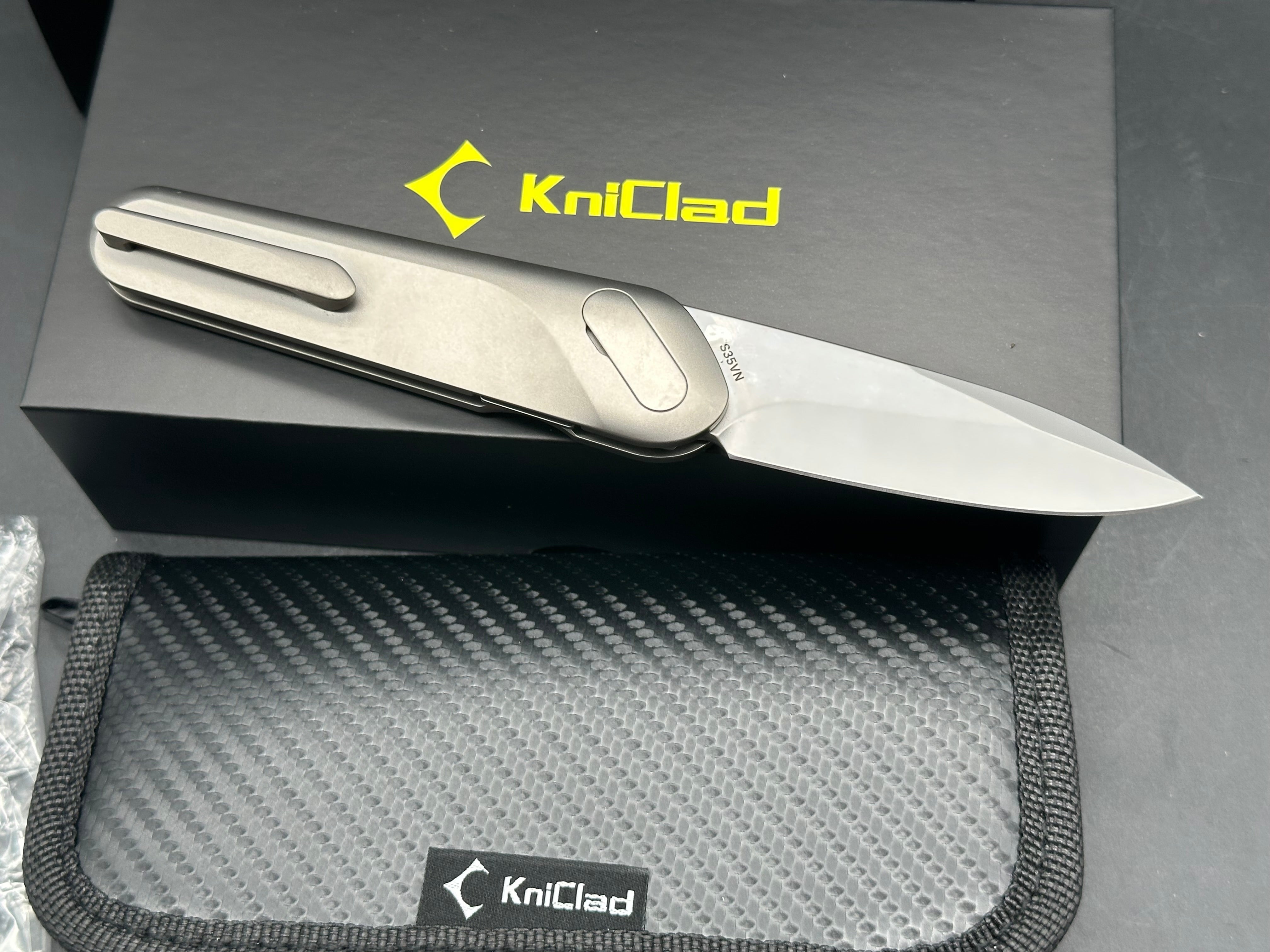 KniClad Ginren 02 titanium handle with S35VN blade