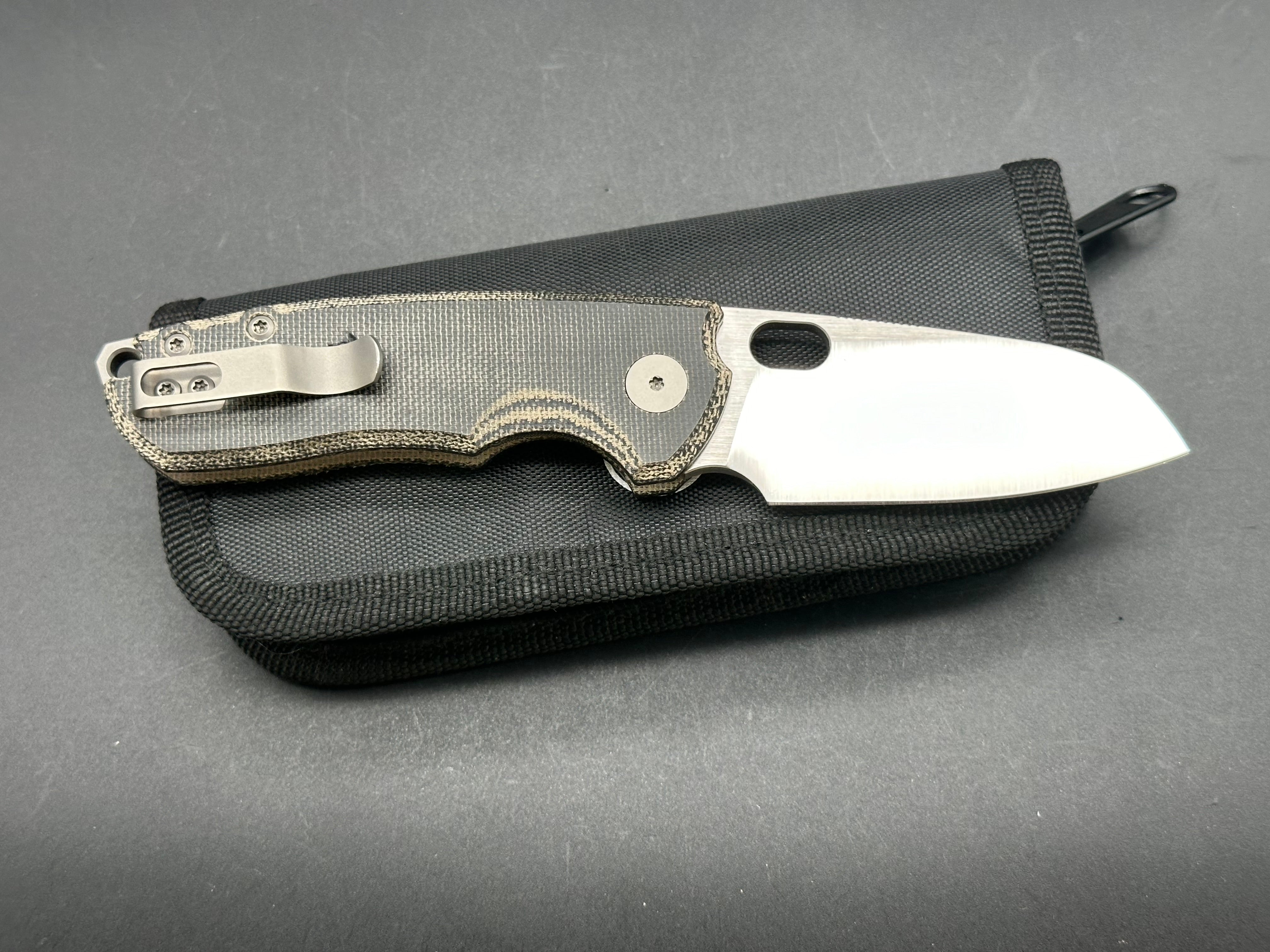 Urban edc supply f5.5 black micarta w/ elmax blade