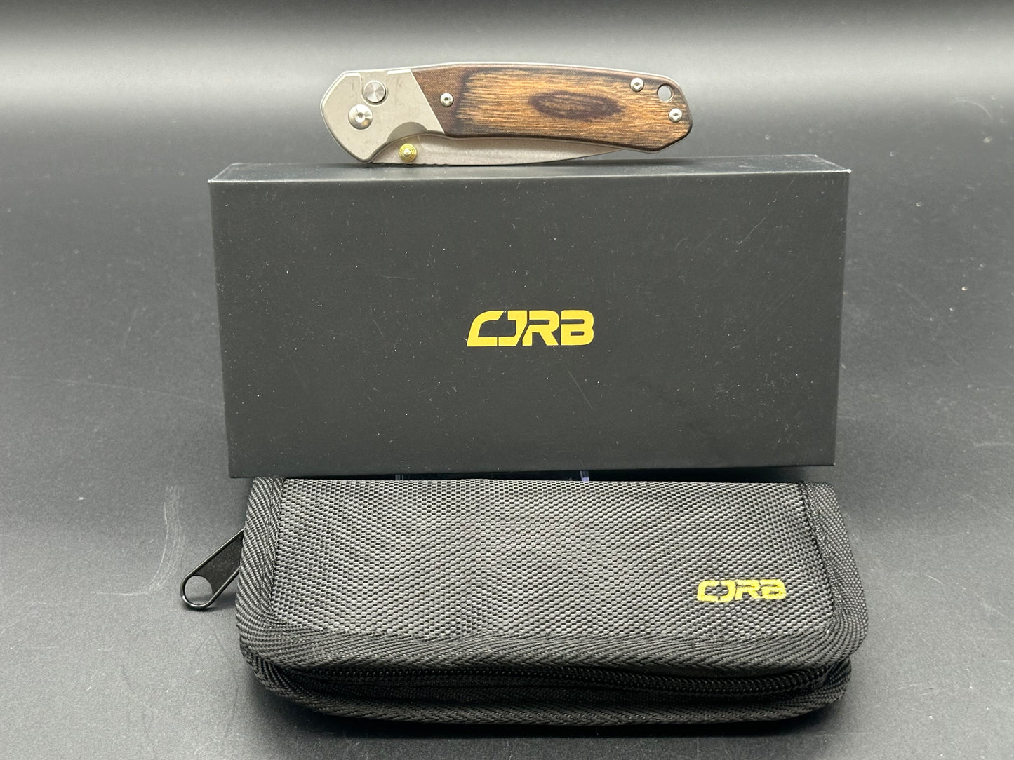 CJRB Pyrite Pakawood Knife Center Exclusive