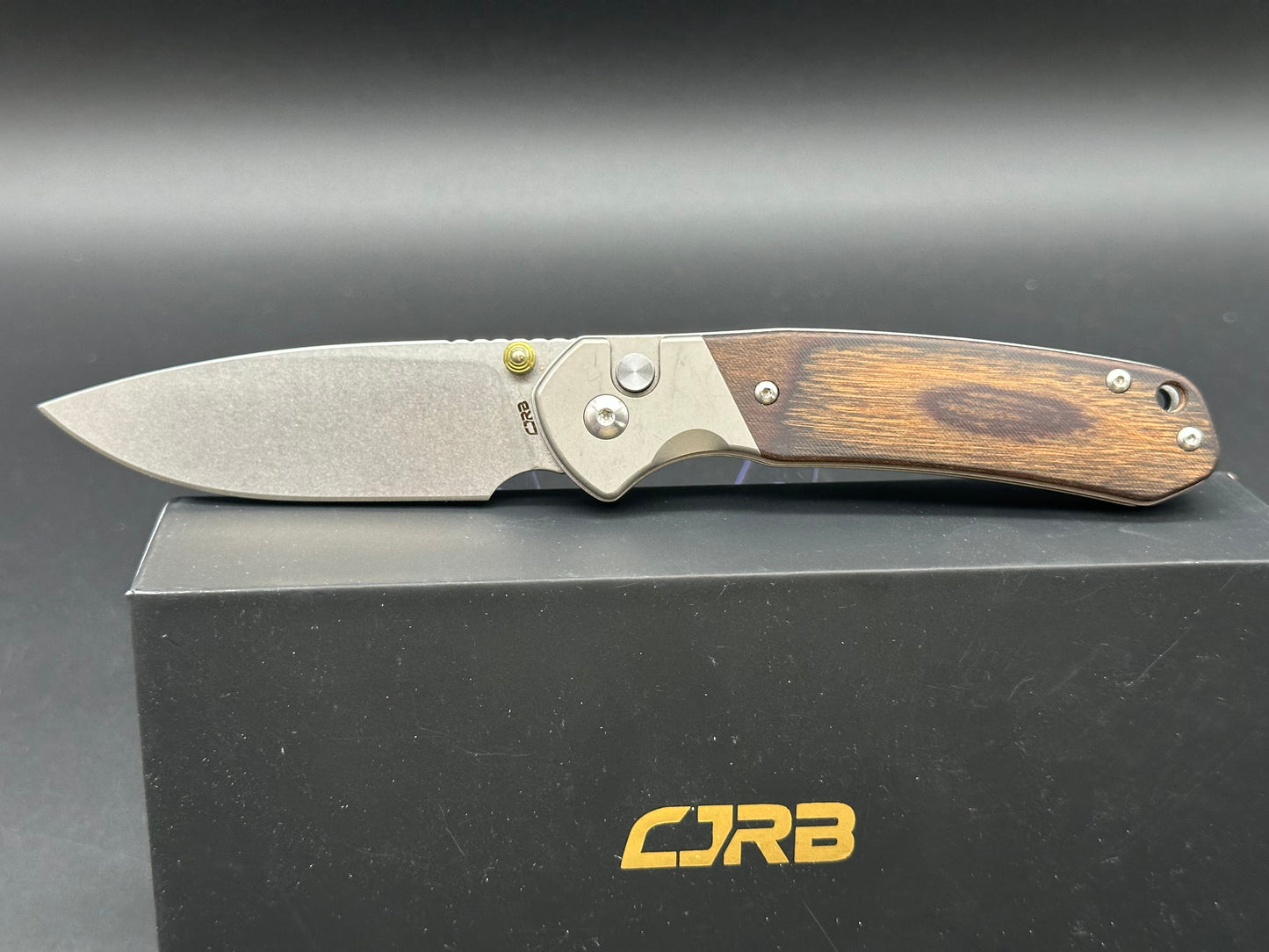 CJRB Pyrite Pakawood Knife Center Exclusive