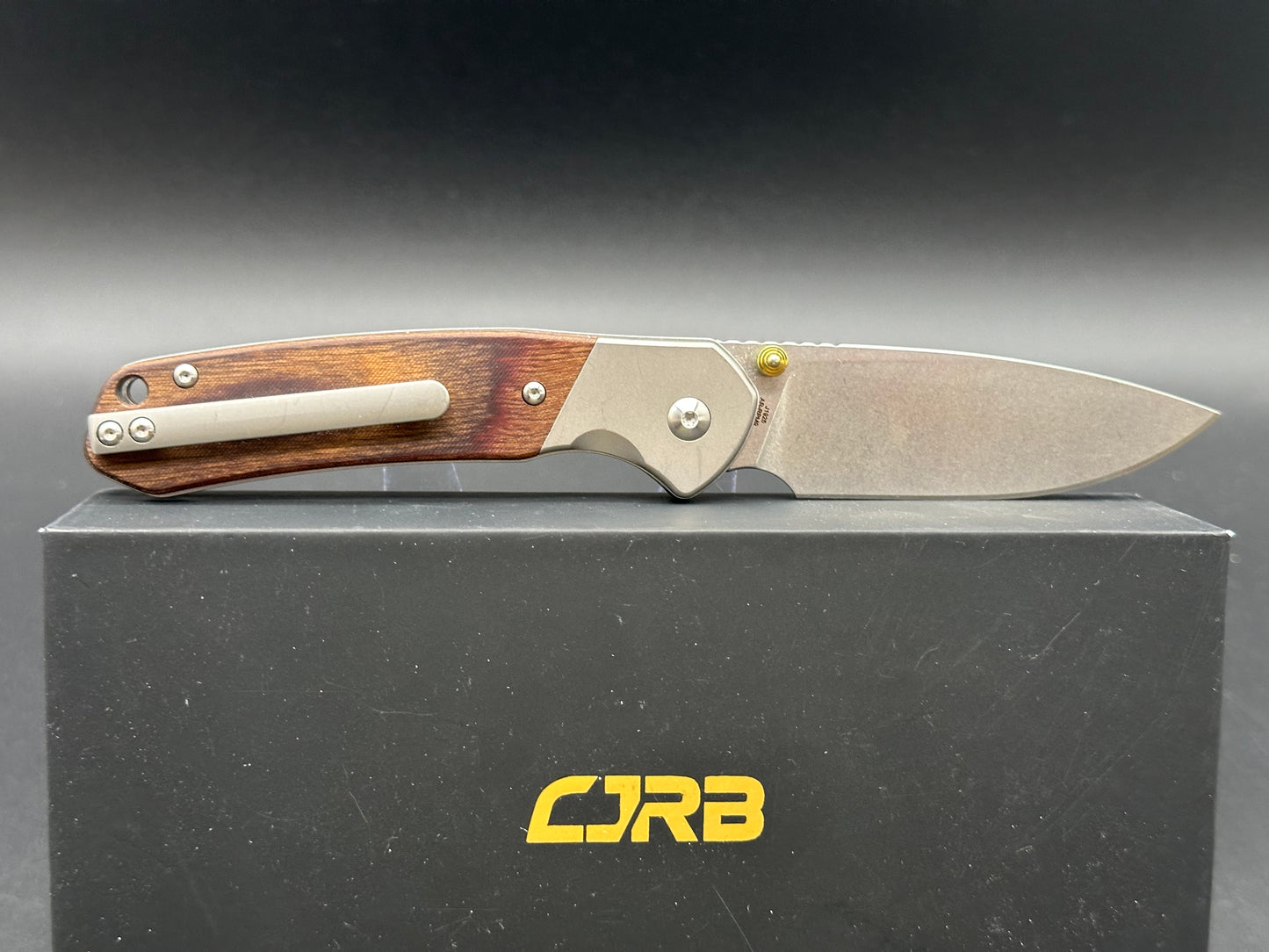 CJRB Pyrite Pakawood Knife Center Exclusive