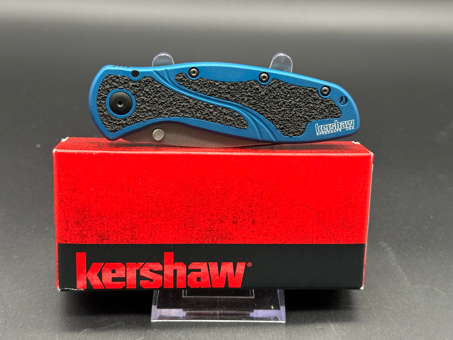 KERSHAW K.O. BLUR KNIFE NAVY BLUE HANDLE