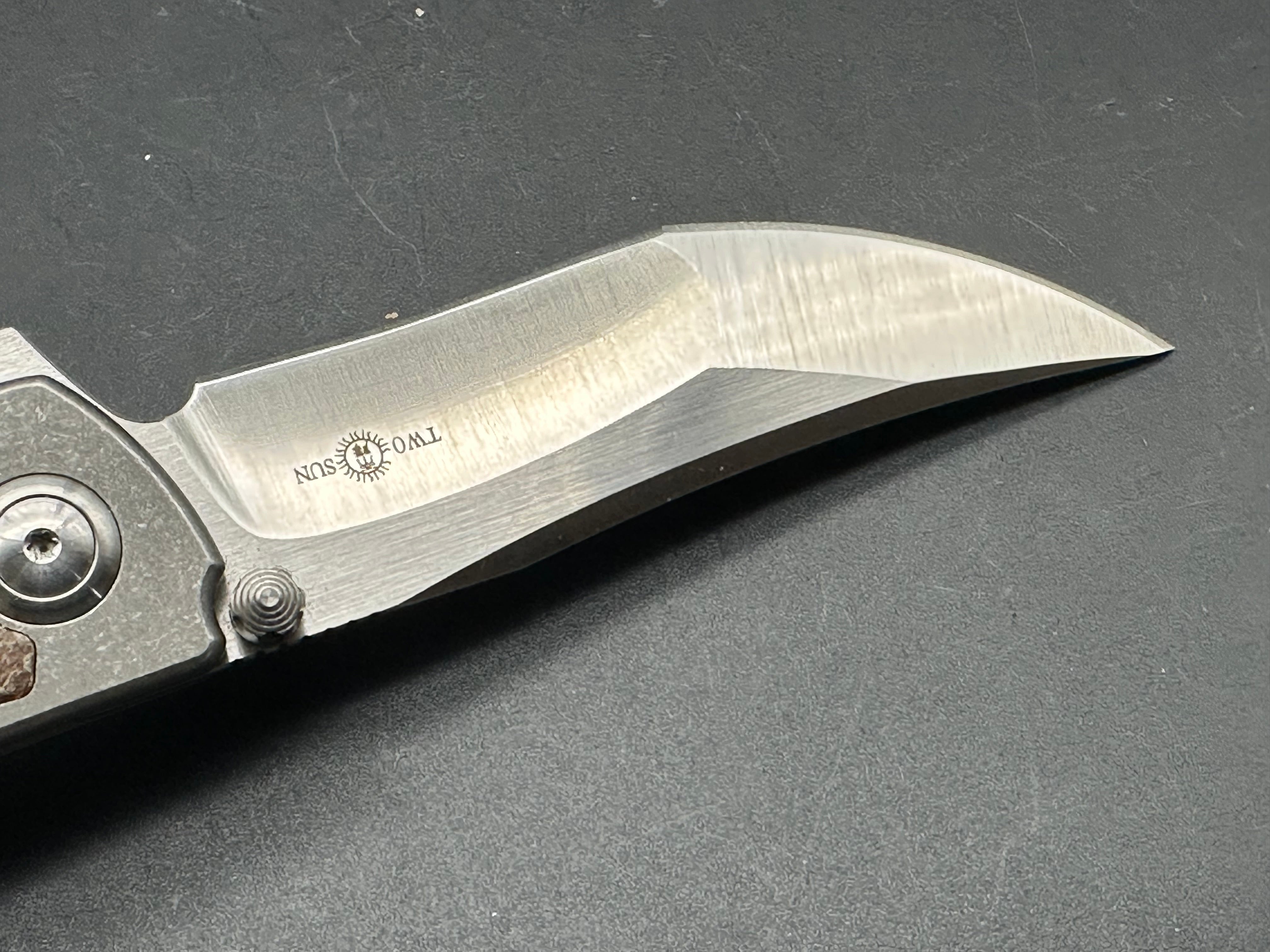 TWOSUN TS336 BROWN MICARTA/TITANIUM HANDLE 14C28N