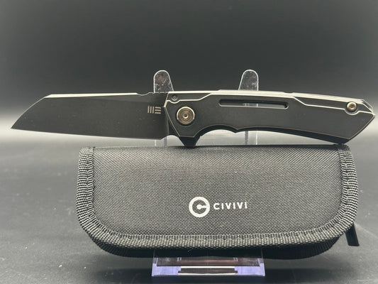 WE Knife Co. SNECX Mini Buster Flipper Knife Black Titanium