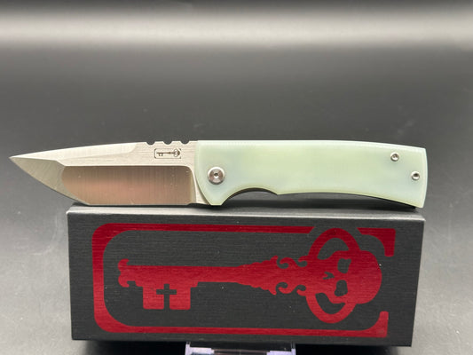 Chaves Redencion 229 Kickstop Tanto Knife Jade G-10 (3.63" Satin)