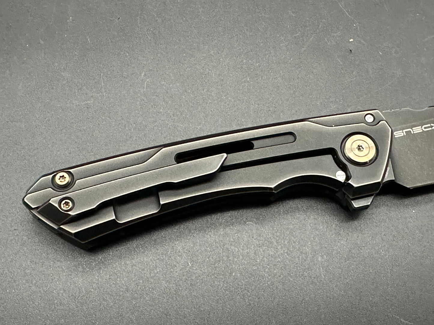 WE Knife Co. SNECX Mini Buster Flipper Knife Black Titanium