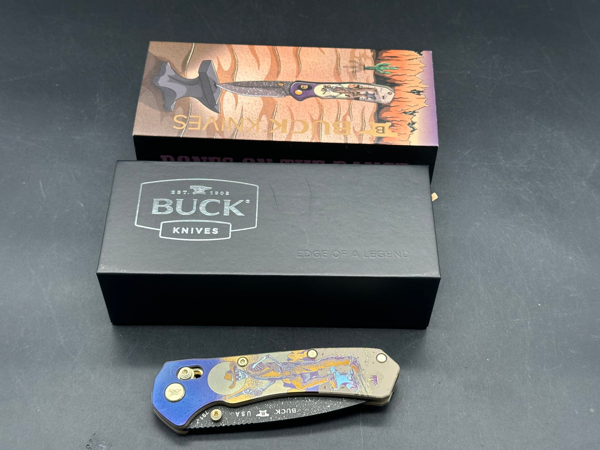 Buck 791 Bones on the Range x by Colorfulfilth Blade show 2026 Exlusive with Signed Lithograph