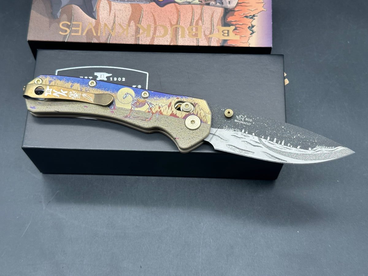 Buck 791 Bones on the Range x by Colorfulfilth Blade show 2026 Exlusive with Signed Lithograph