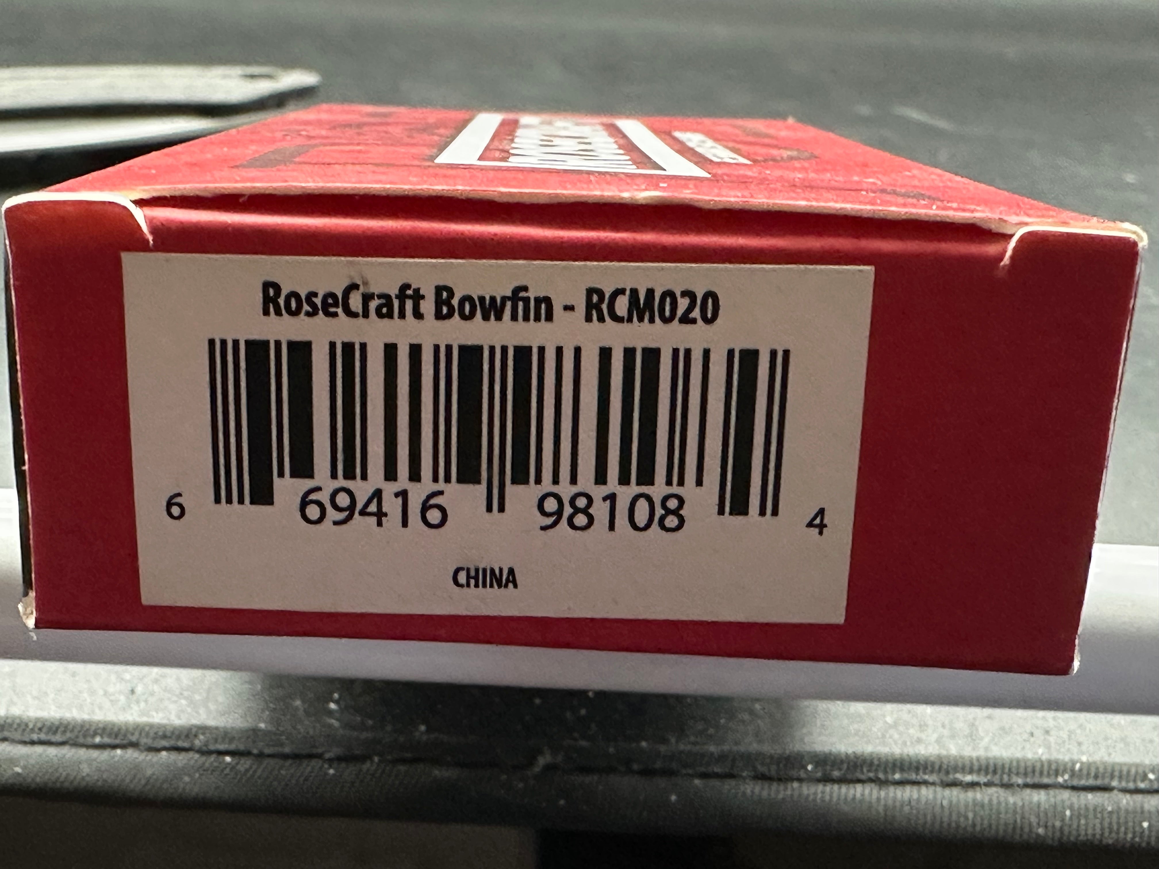 RoseCraft Blades Bowfin button lock micarta