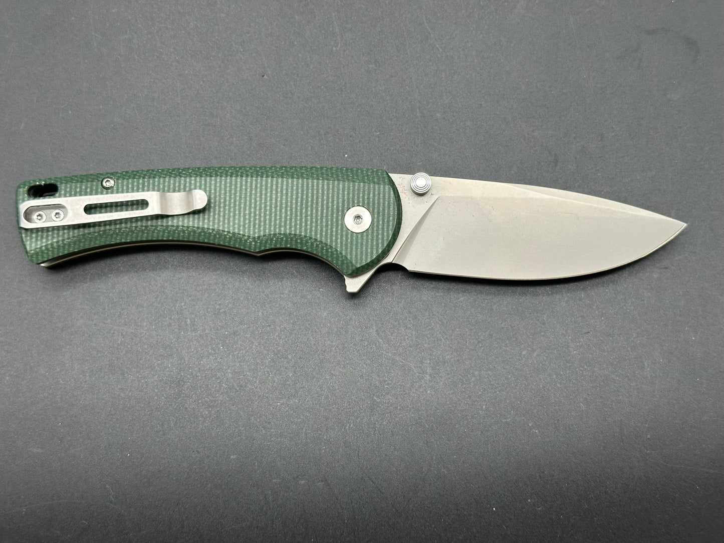 XTOUC SX604 3 inch 14C28N Blade with Green Micarta Handle