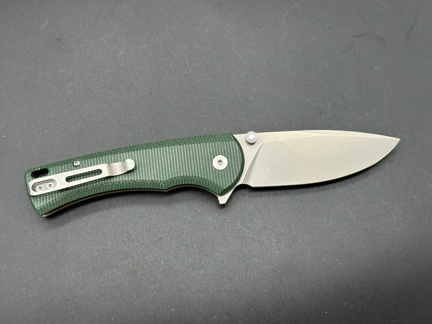 XTOUC SX604 3 inch 14C28N Blade with Green Micarta Handle