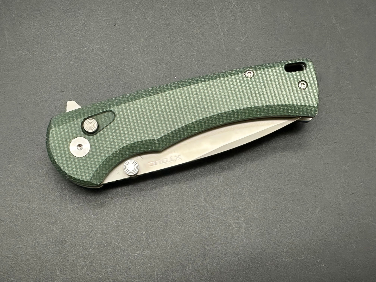 XTOUC SX604 3 inch 14C28N Blade with Green Micarta Handle