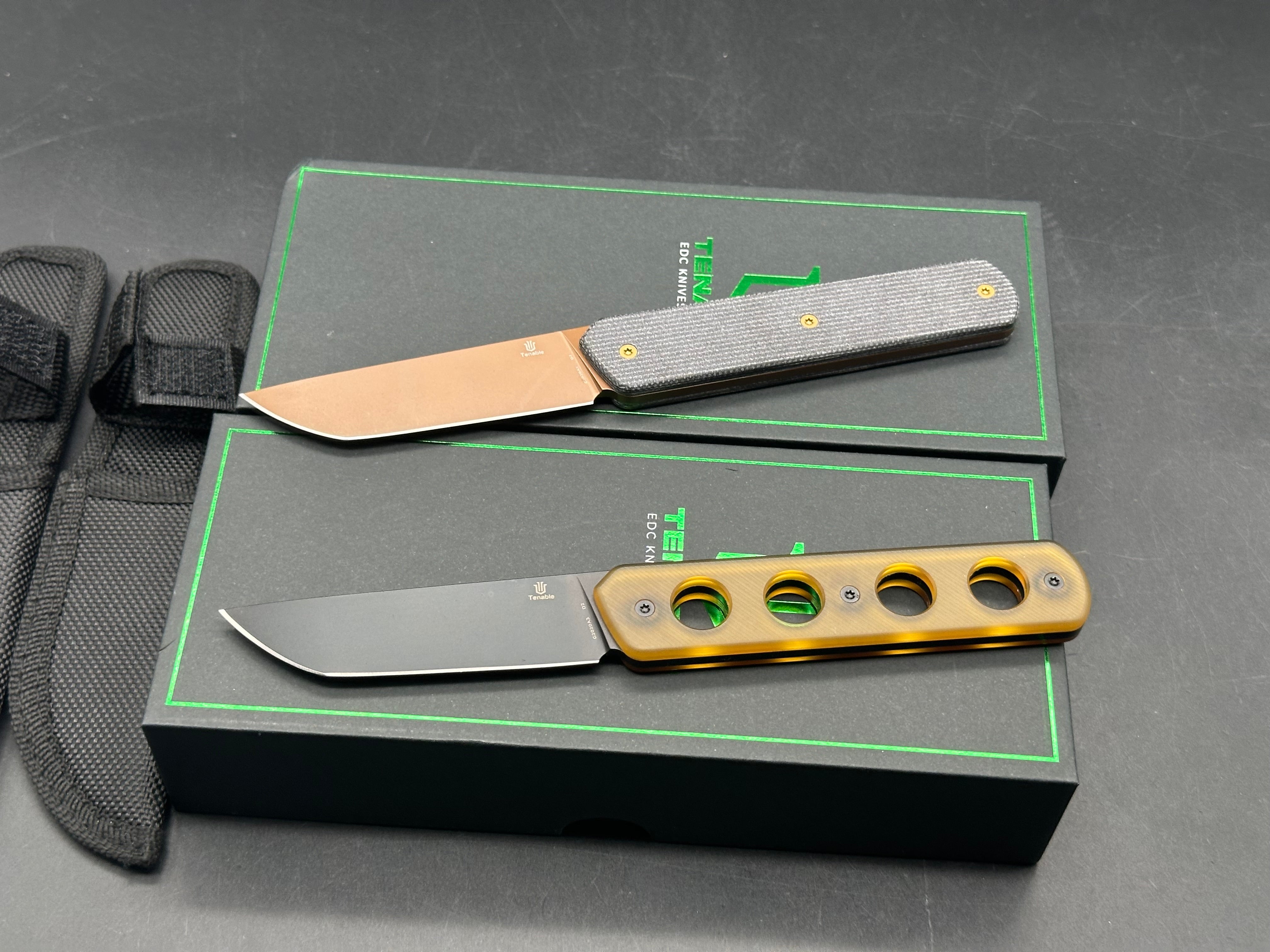 2- Tenable Foosa knives PEI and micarta