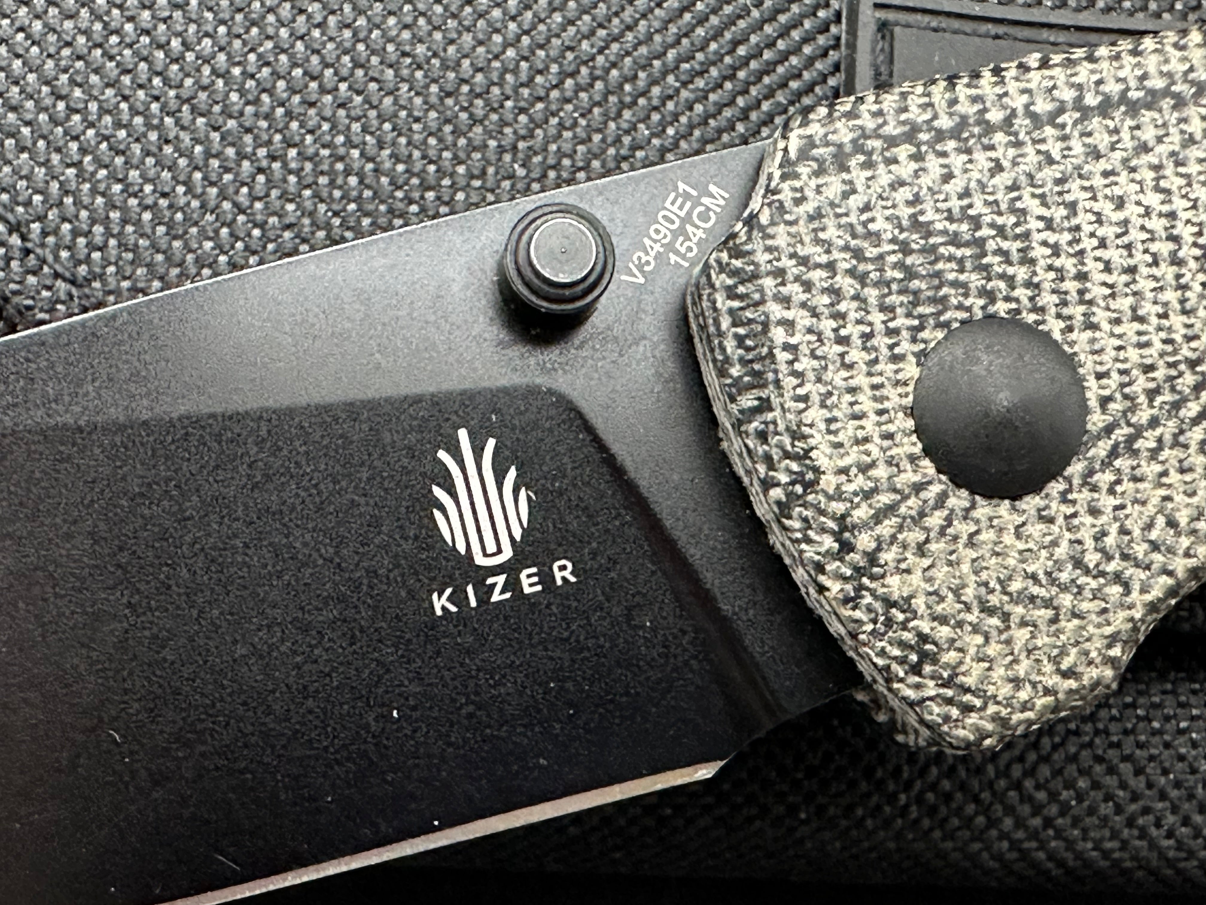 Kizer Hennicke T1 Frame Lock Knife Green Micarta (3.2" Stonewash)