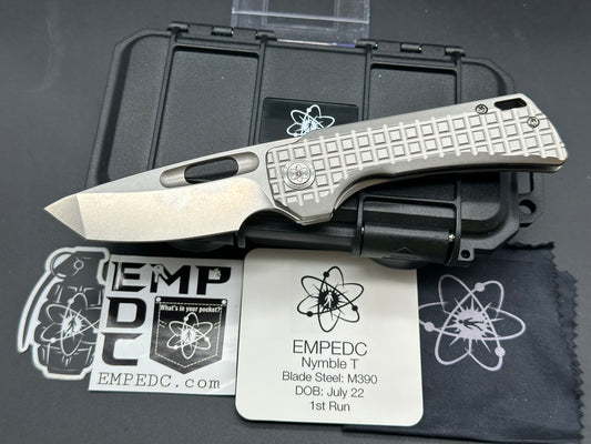 EMP EDC Nymble T 3.1" M390 Blade, with Stonewashed Titanium Handle