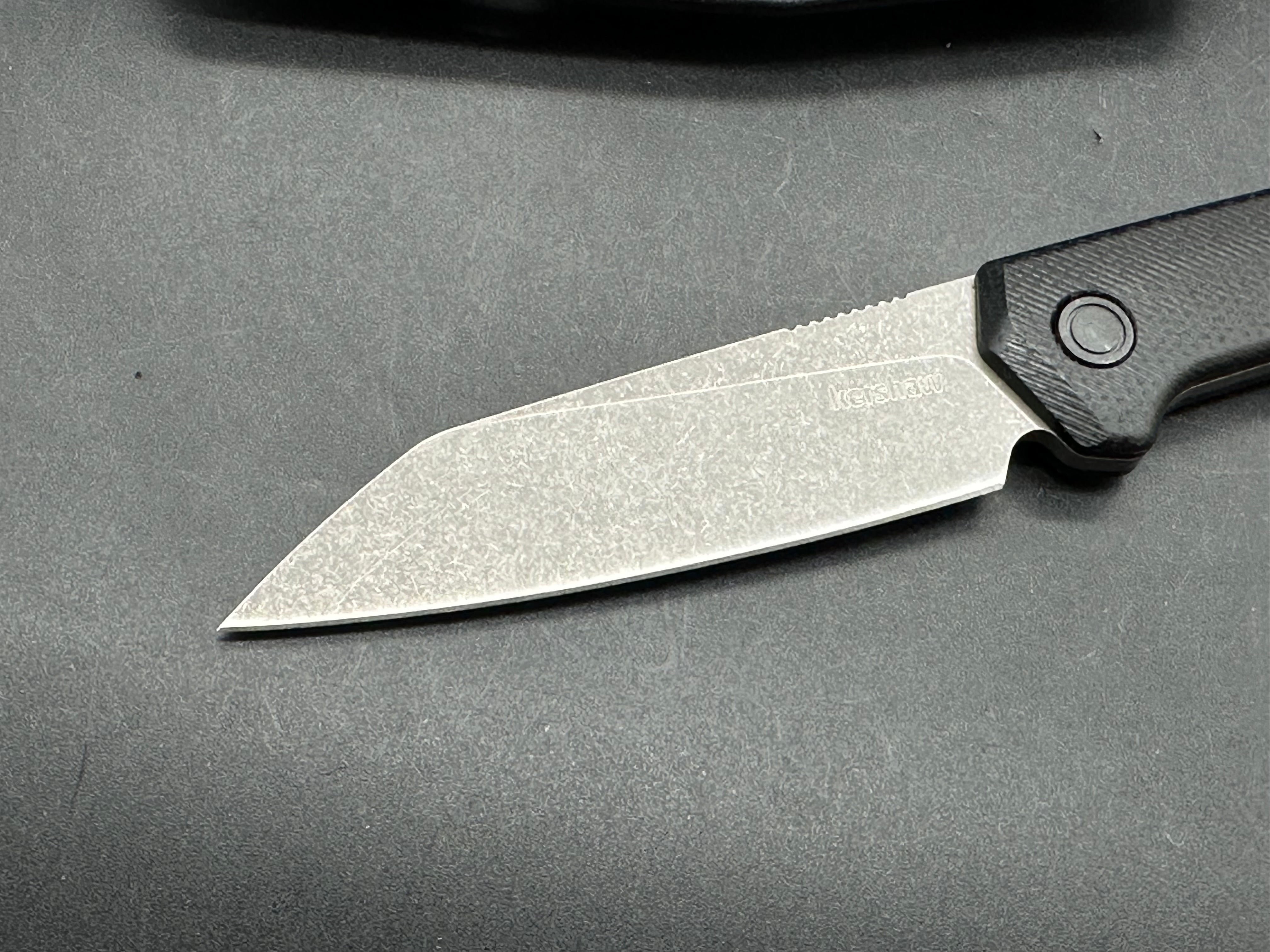 Kershaw Mini Iridium Fixed Blade Knife Black Micarta (3.1" SW)