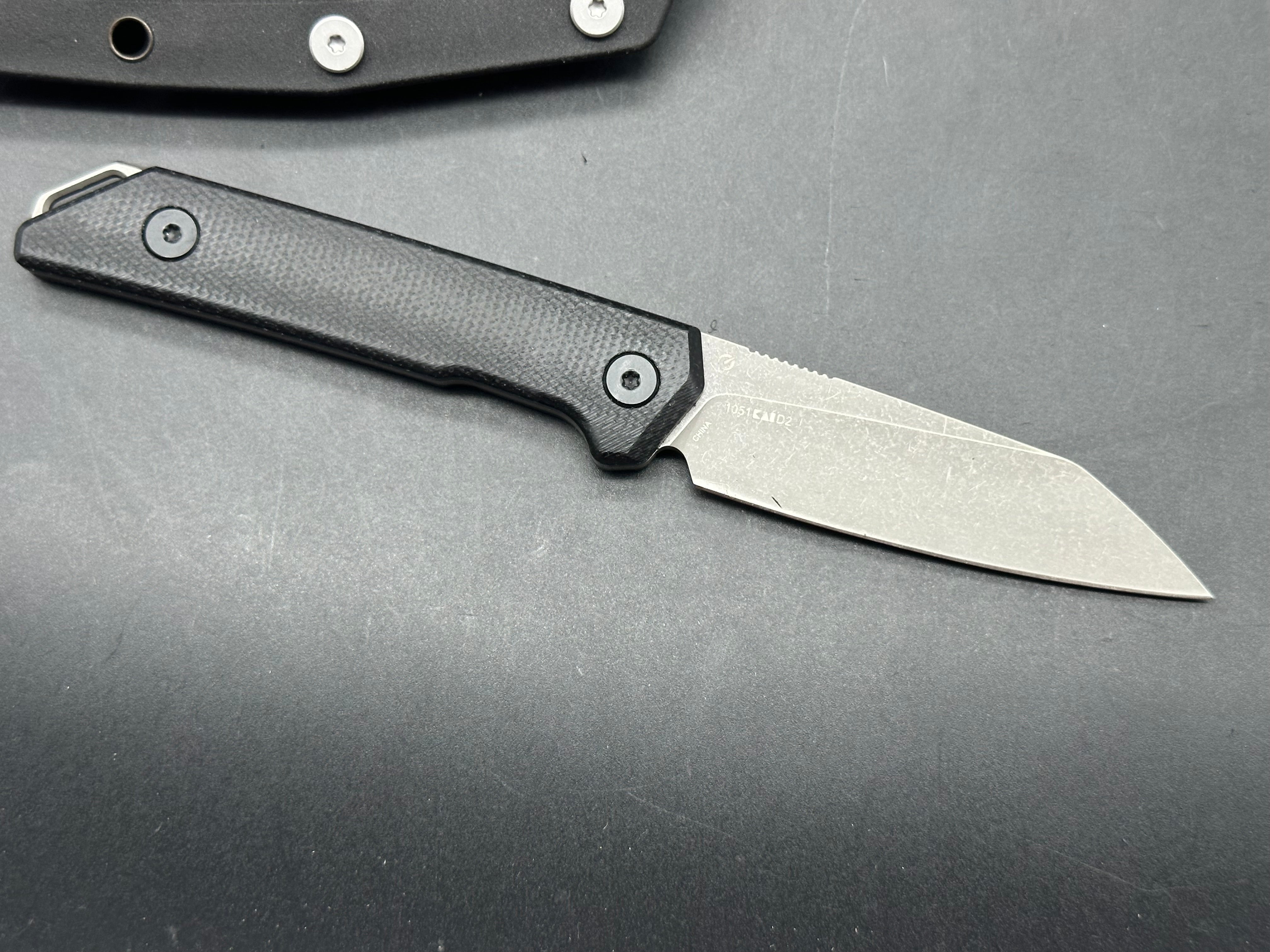 Kershaw Mini Iridium Fixed Blade Knife Black Micarta (3.1" SW)