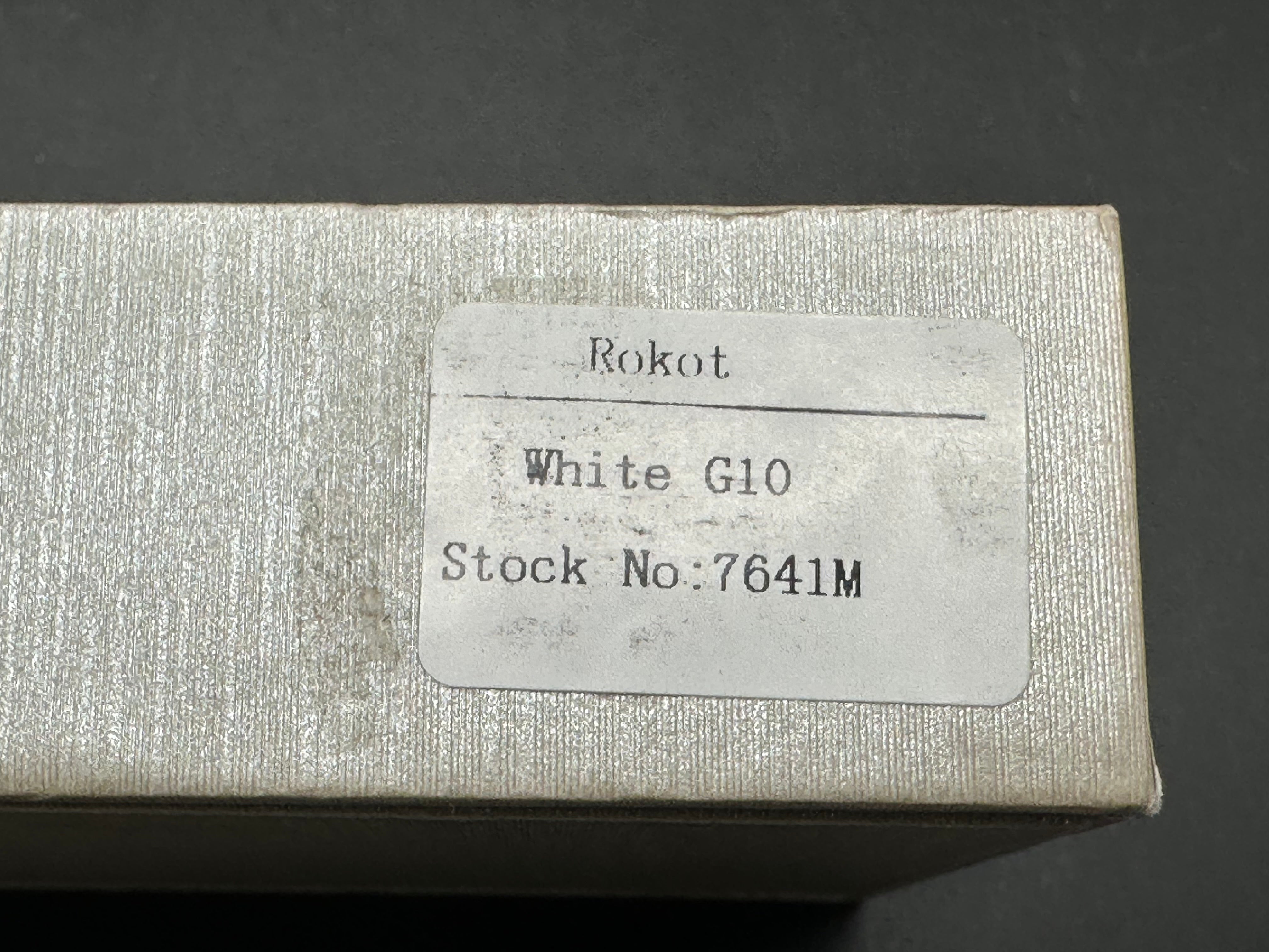 Real Steel Rokot Liner Lock Knife White G-10 (3.6" Black N690)