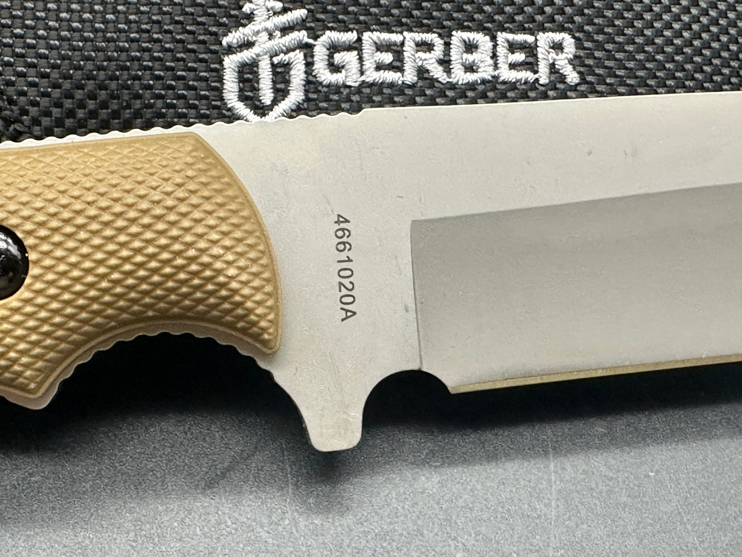 Gerber Freeman 4” Stainless Steel Fixed Blade with Tan G10 and Sheath