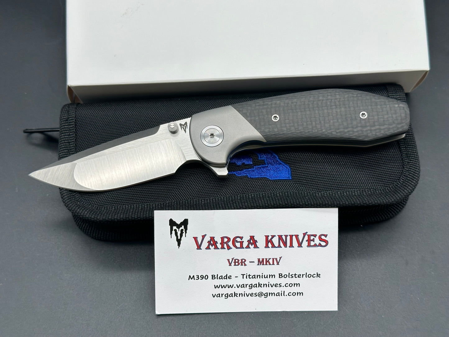 Varga VBR MkIV 3.25" M390 Blade with Titanium and Carbon Fiber Handle