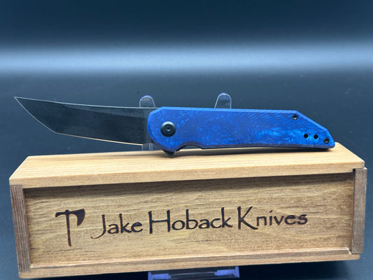 Jake Hoback Radford Frame Lock Knife Blue Snake Juma