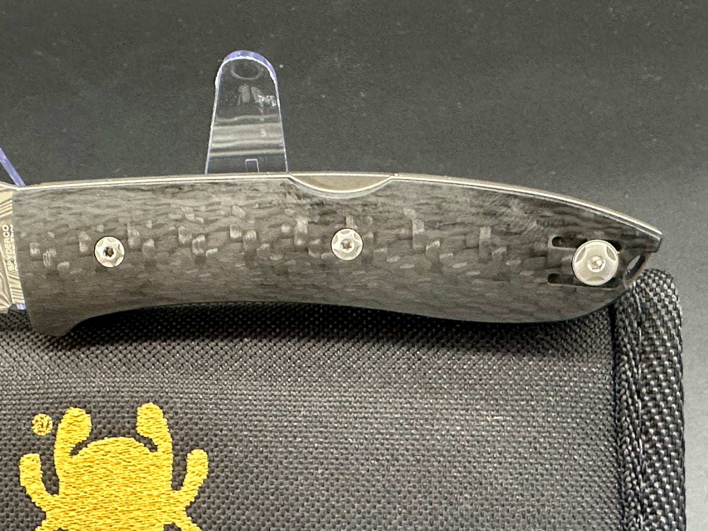 Spyderco SpyOpera Carbon Fiber Damasteel