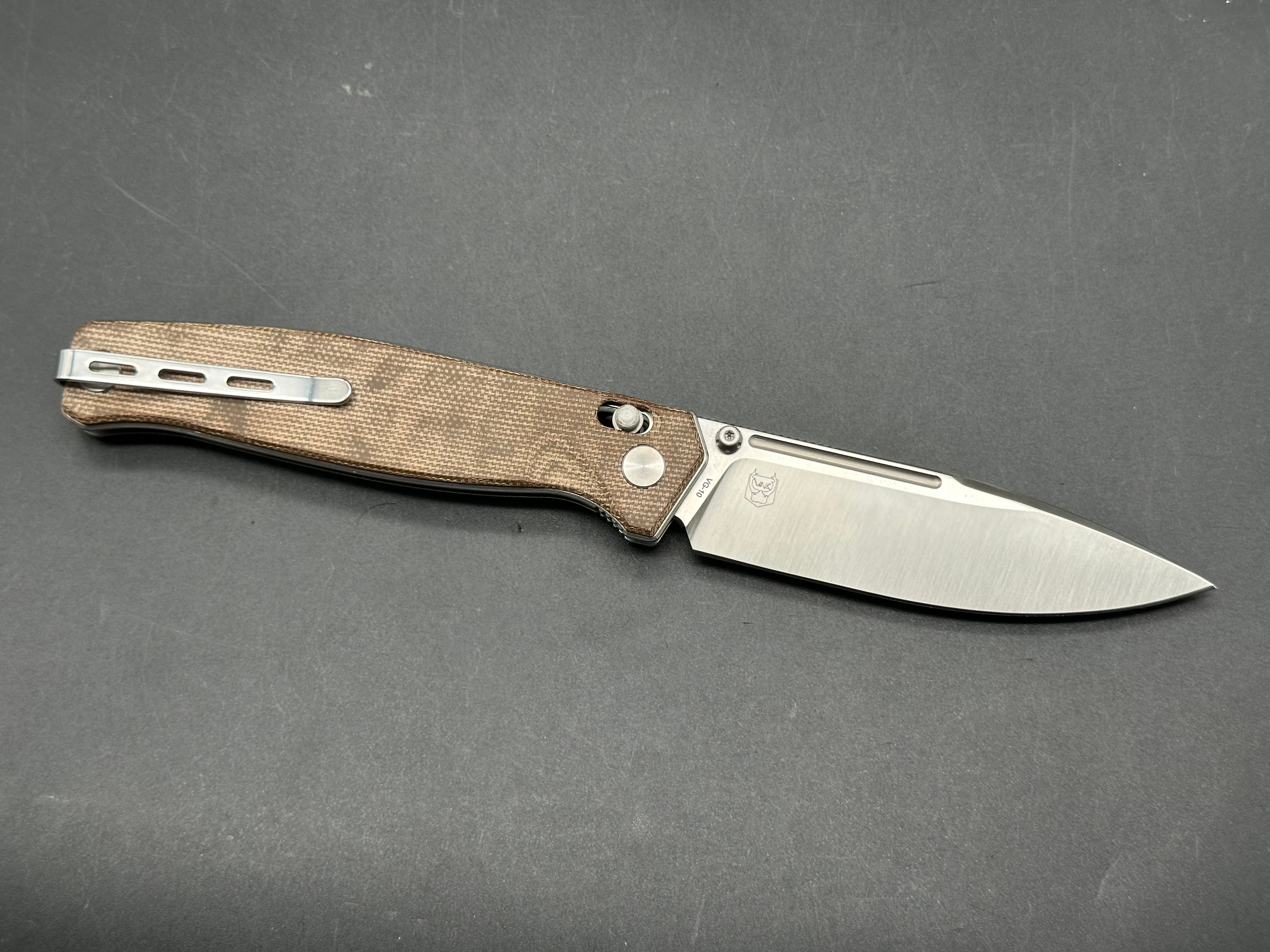 Real Steel Huginn Crossbar Lock Knife Micarta (3.65" Satin)