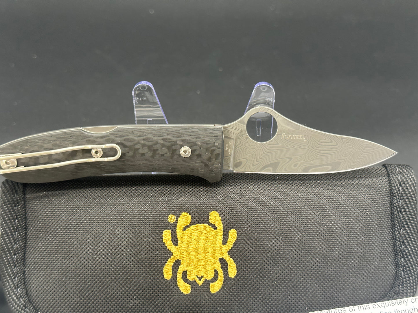 Spyderco SpyOpera Carbon Fiber Damasteel