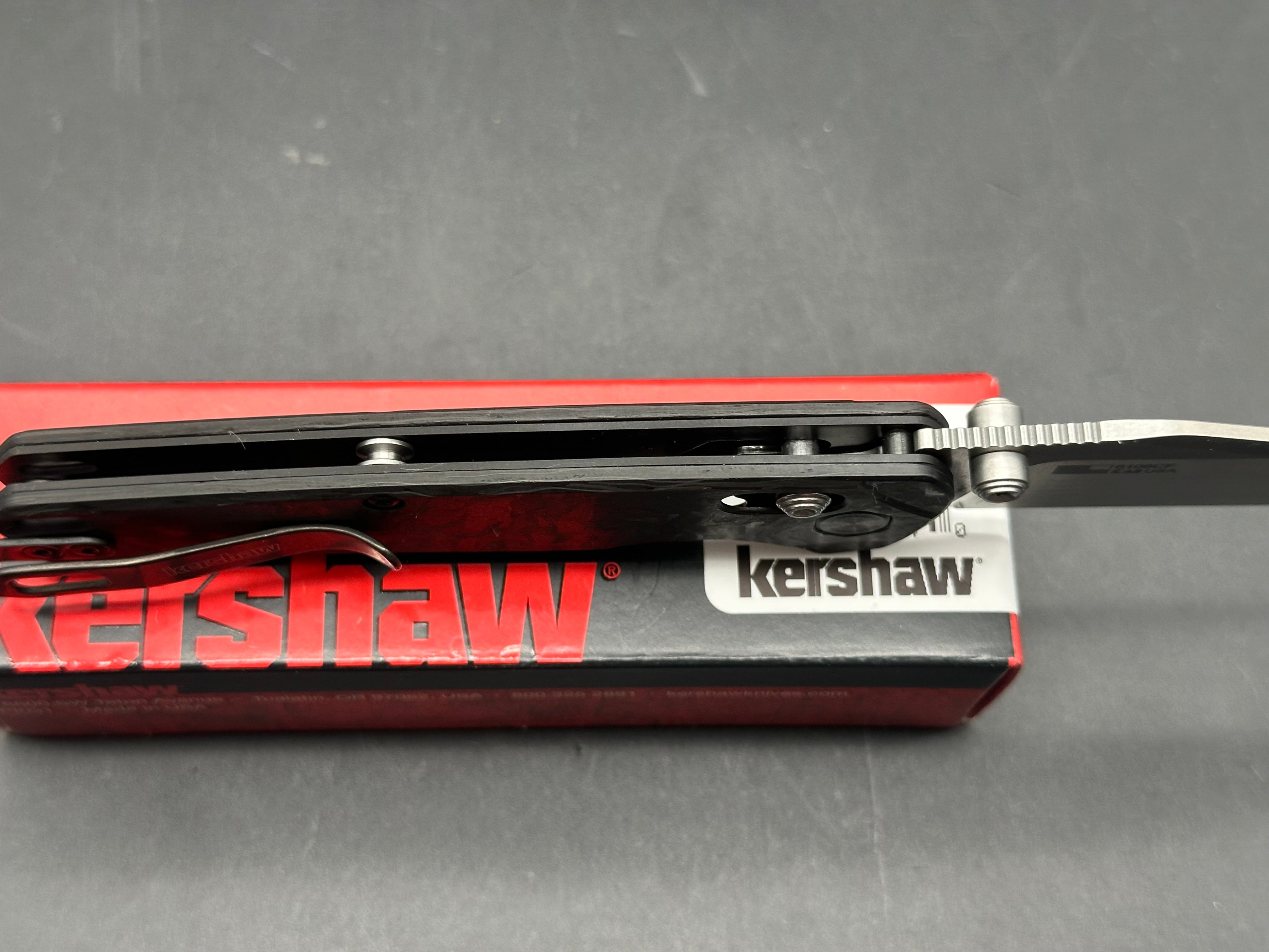 Kershaw Bel Air Clip Point DuraLock Knife Carbon Fiber (3.1" Satin)