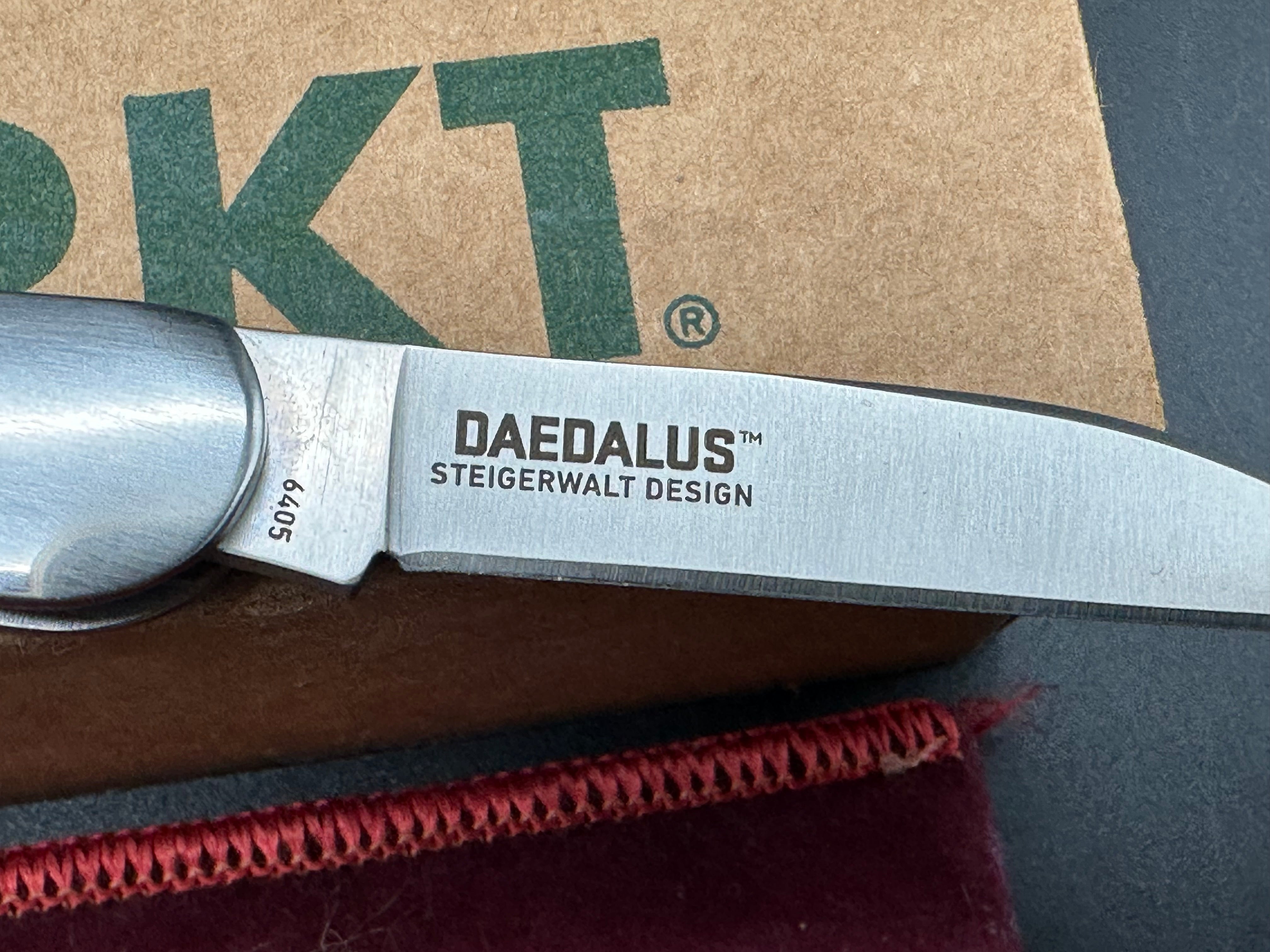 CRKT 6405 Daedalus slip joint 8CR14 mother of pearl handles w/pouch