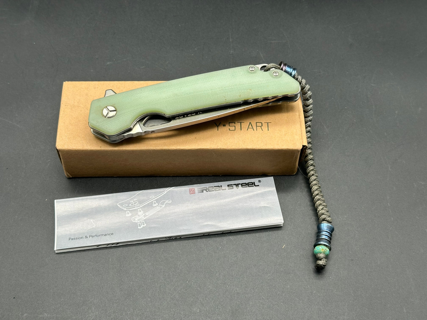 Y-Start jade handles 440c