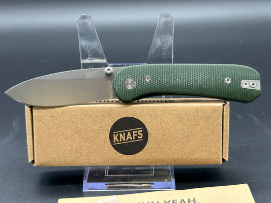 Knafs Lander 1, 2.75" 14C28N Blade with Green Micarta Handle