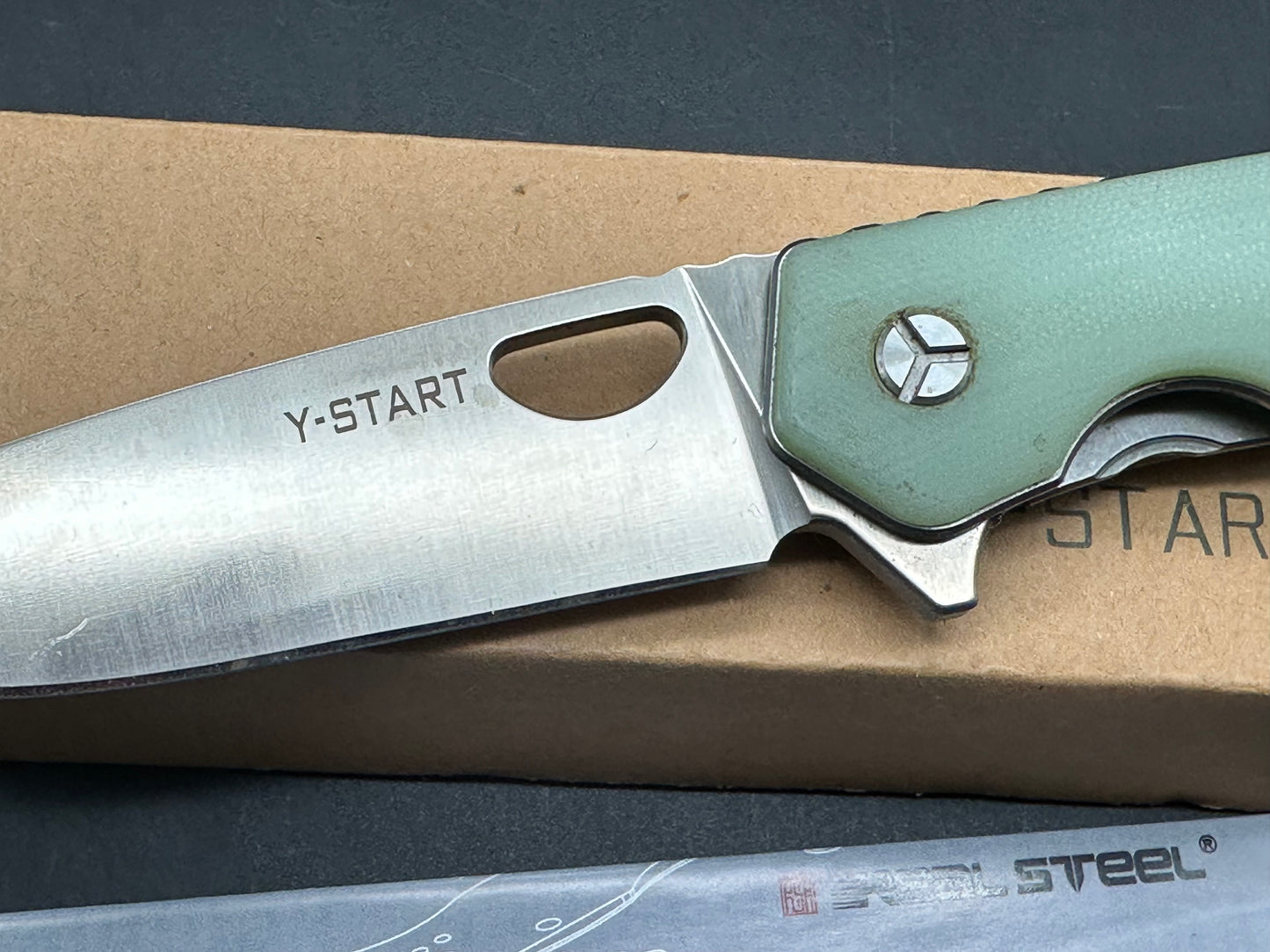 Y-Start jade handles 440c