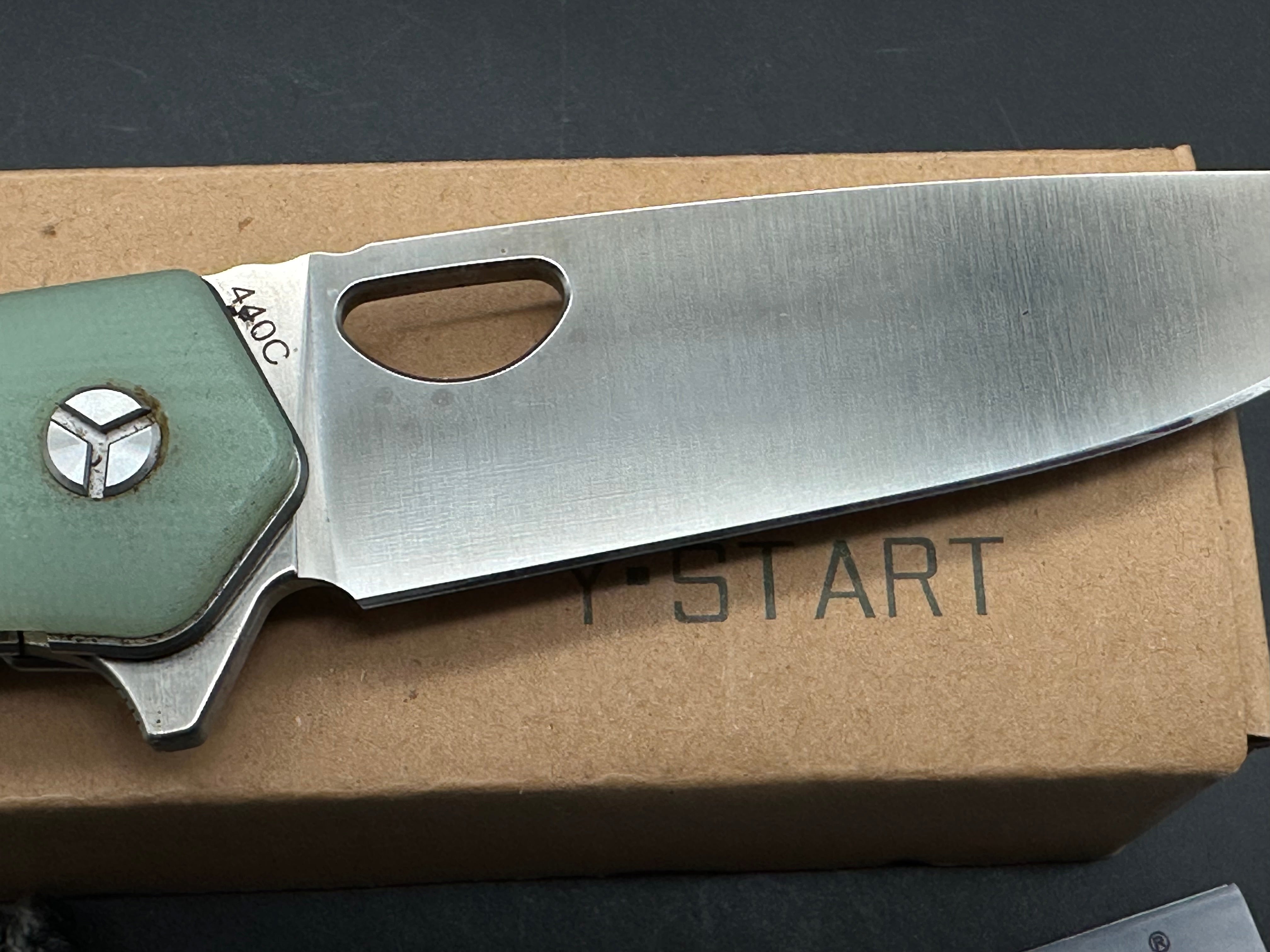 Y-Start jade handles 440c