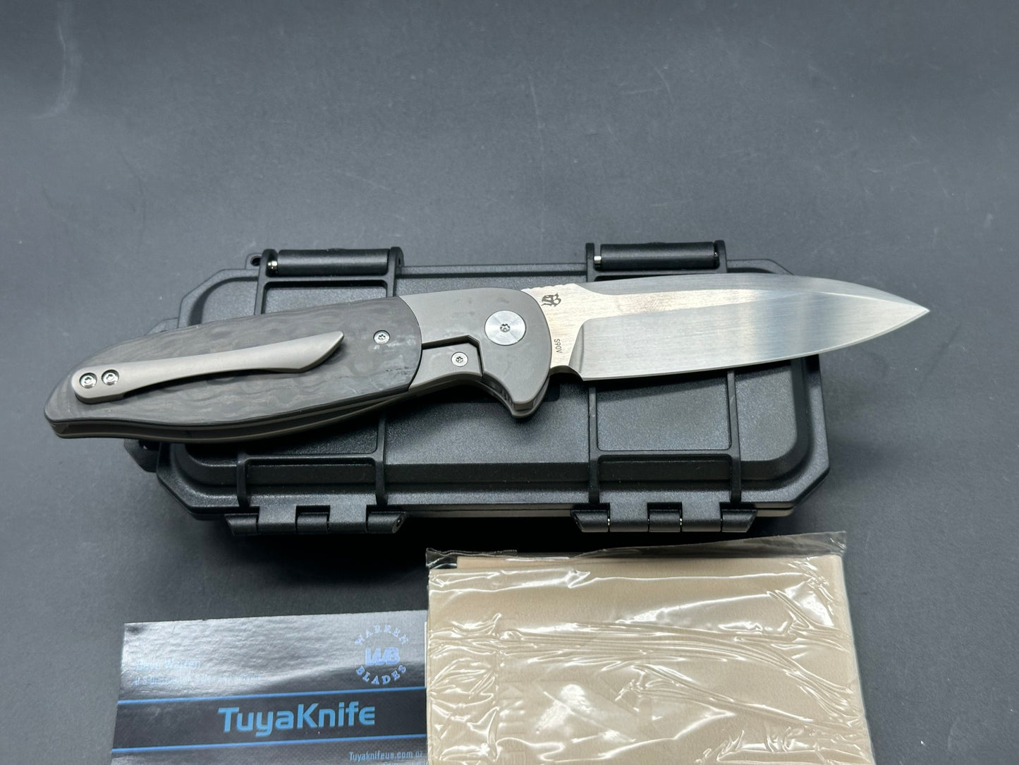 TUYA CALADAN FOLDING KNIFE CARBON FIBER HANDLE S90V