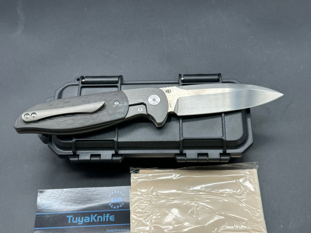TUYA CALADAN FOLDING KNIFE CARBON FIBER HANDLE S90V – LuvThemKnives
