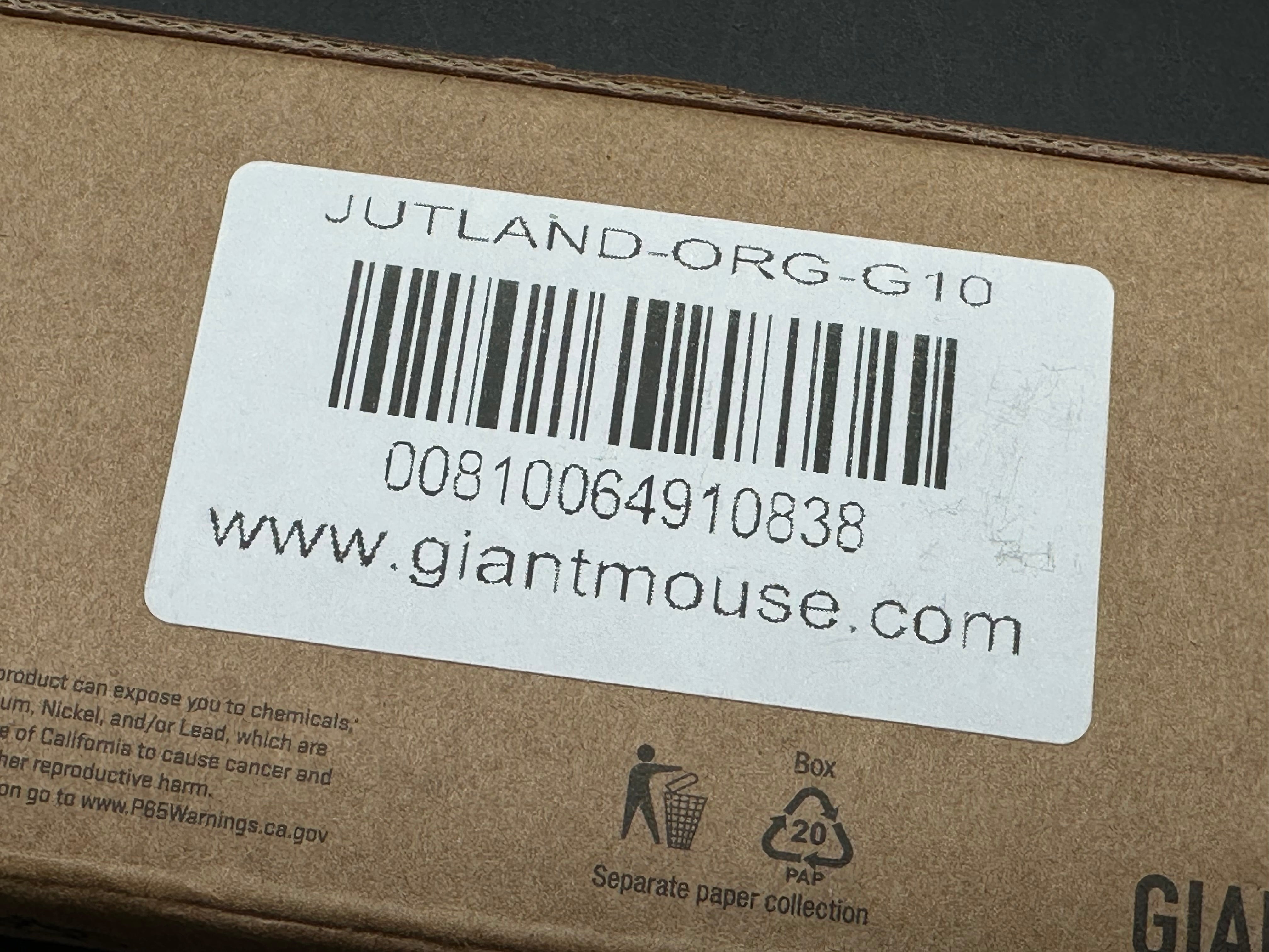 GiantMouse Ace Jutland 3.35" Elmax SuperClean Stonewash Blade with Orange G10 Scales