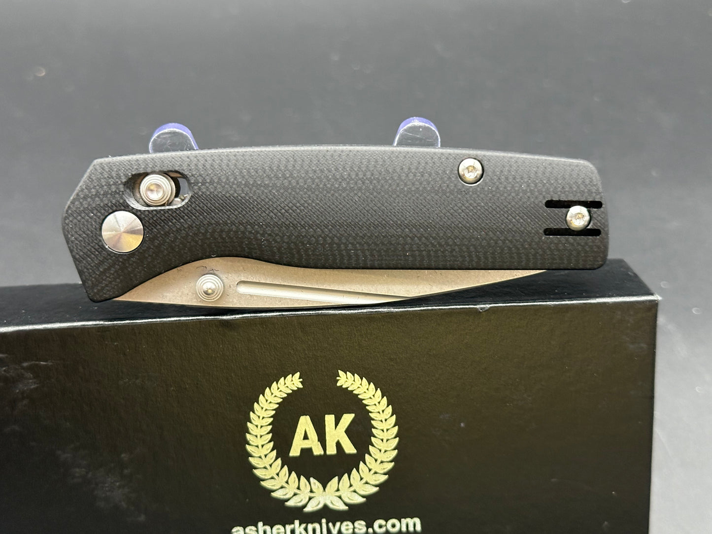 Asher Wharnie Crossbar, 3.2" S35VN Blade with Black G10 Handle