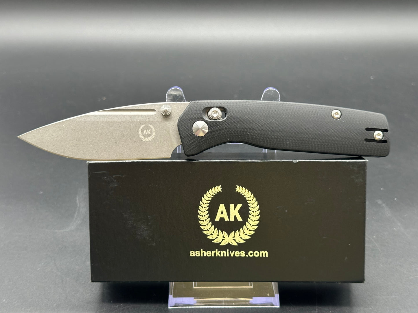 Asher Wharnie Crossbar, 3.2" S35VN Blade with Black G10 Handle