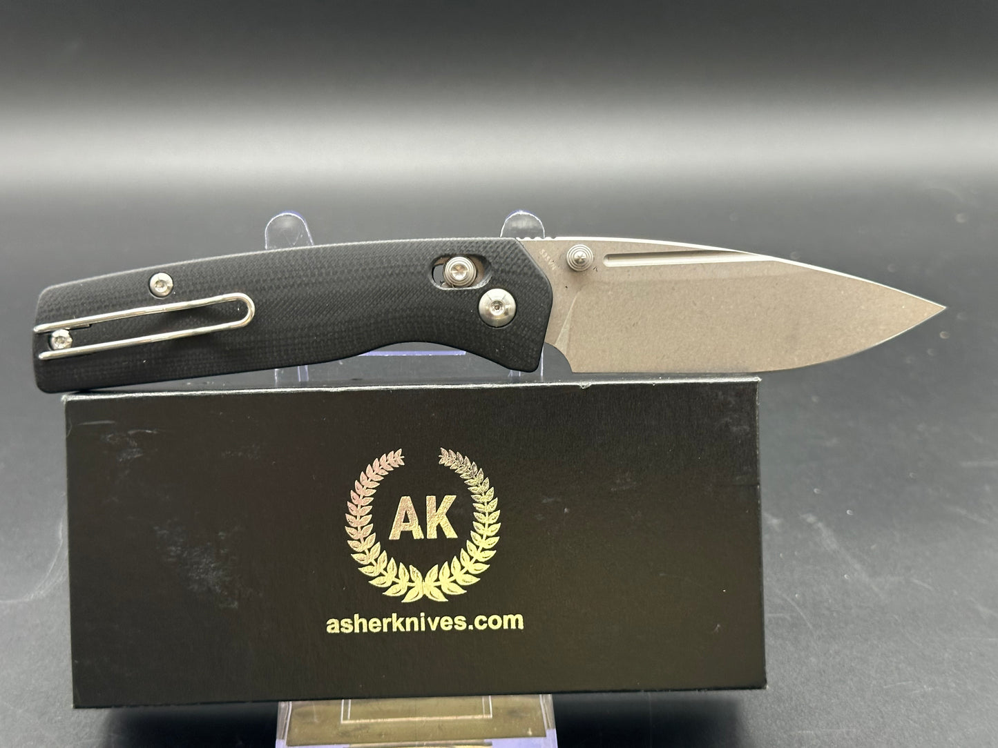 Asher Wharnie Crossbar, 3.2" S35VN Blade with Black G10 Handle