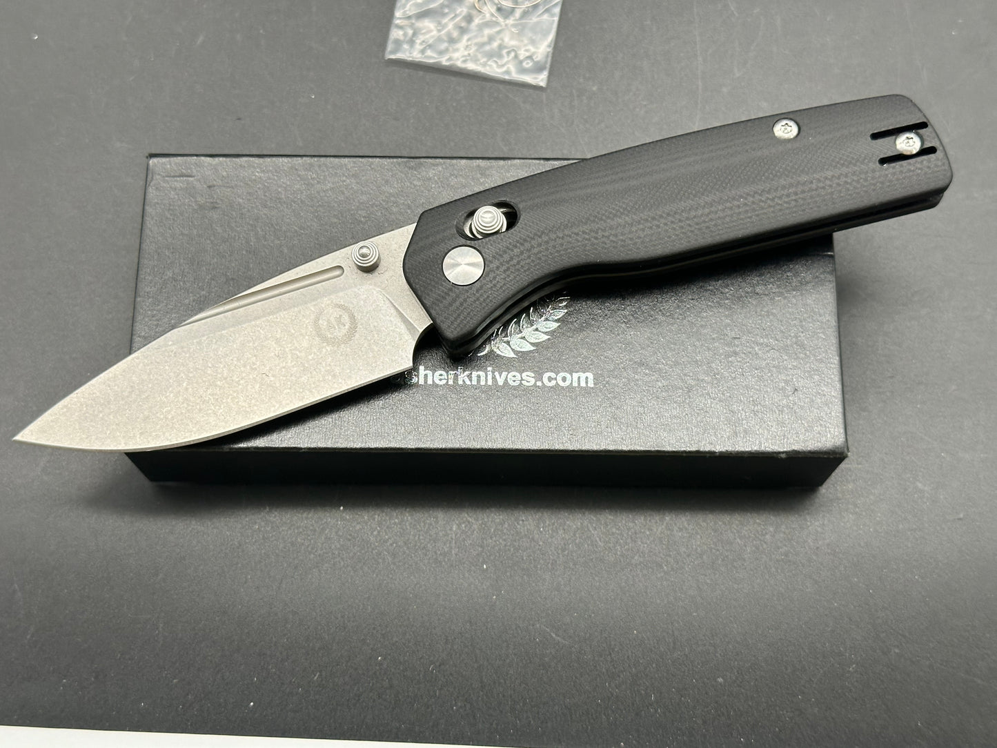 Asher Wharnie Crossbar, 3.2" S35VN Blade with Black G10 Handle