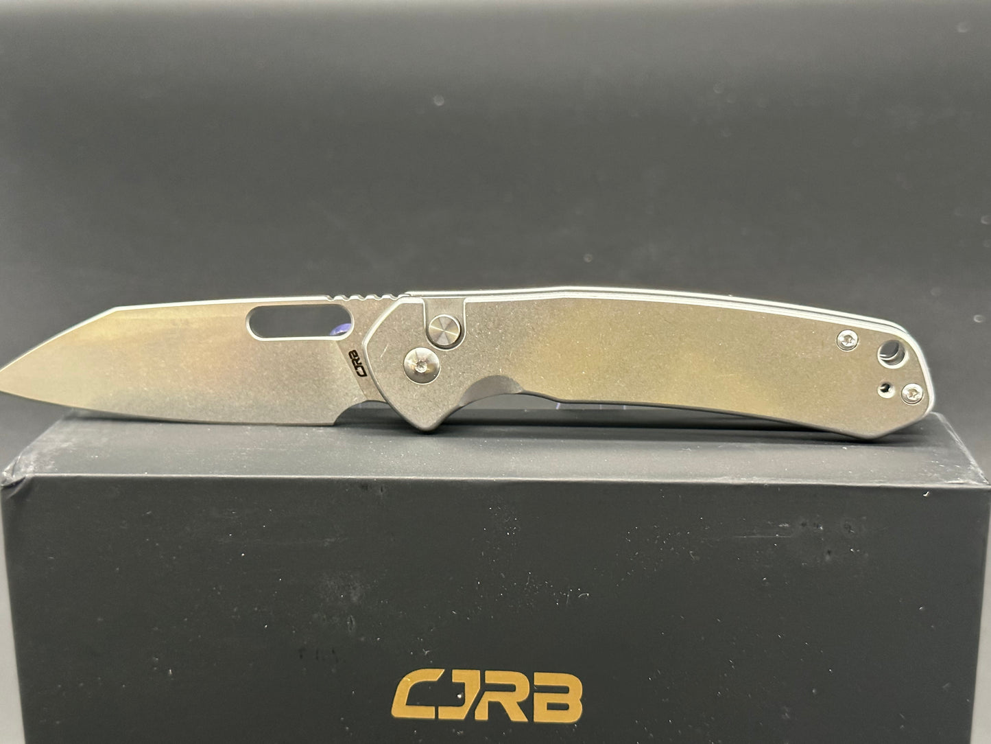 CJRB Pyrite Wharncliffe Steel handle