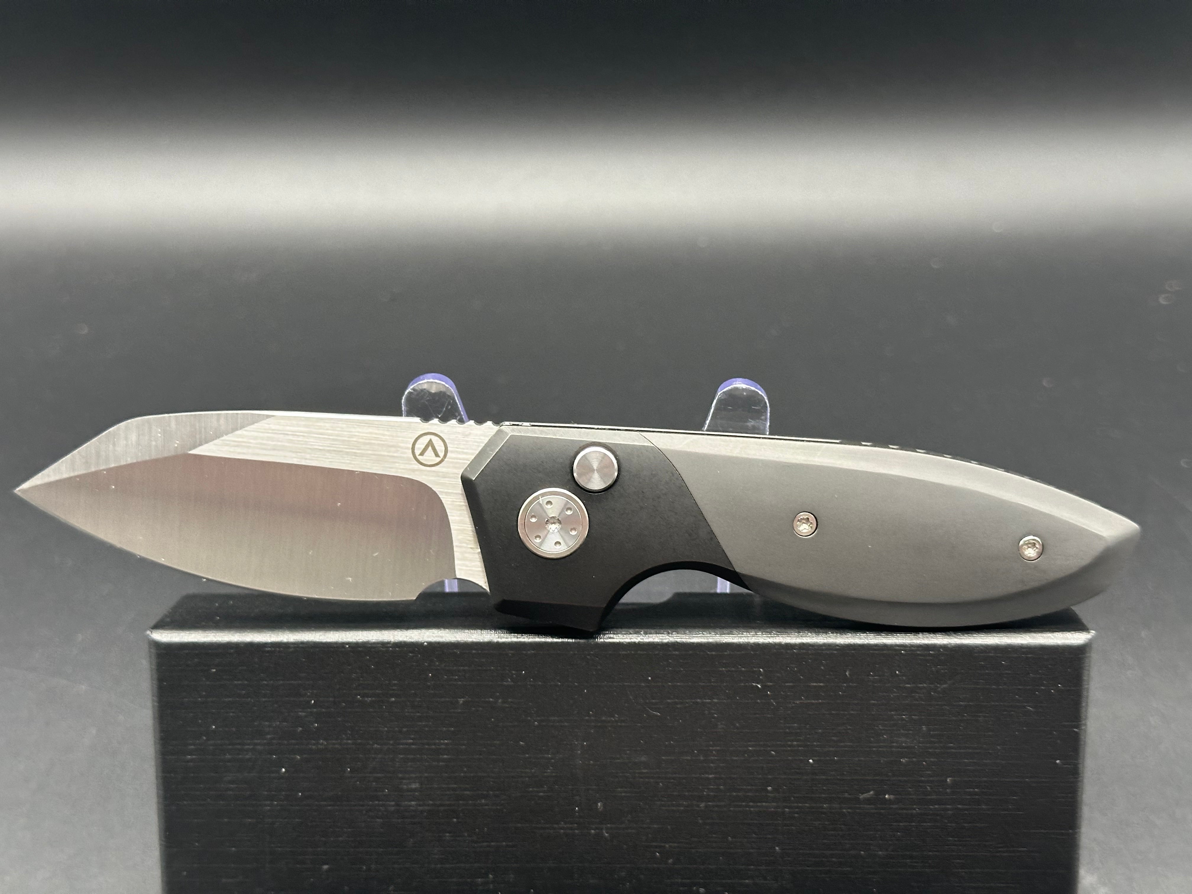 Alliance Designs Mini Slim Pickins Satin Elmax blade Zirconium scales and back spacer