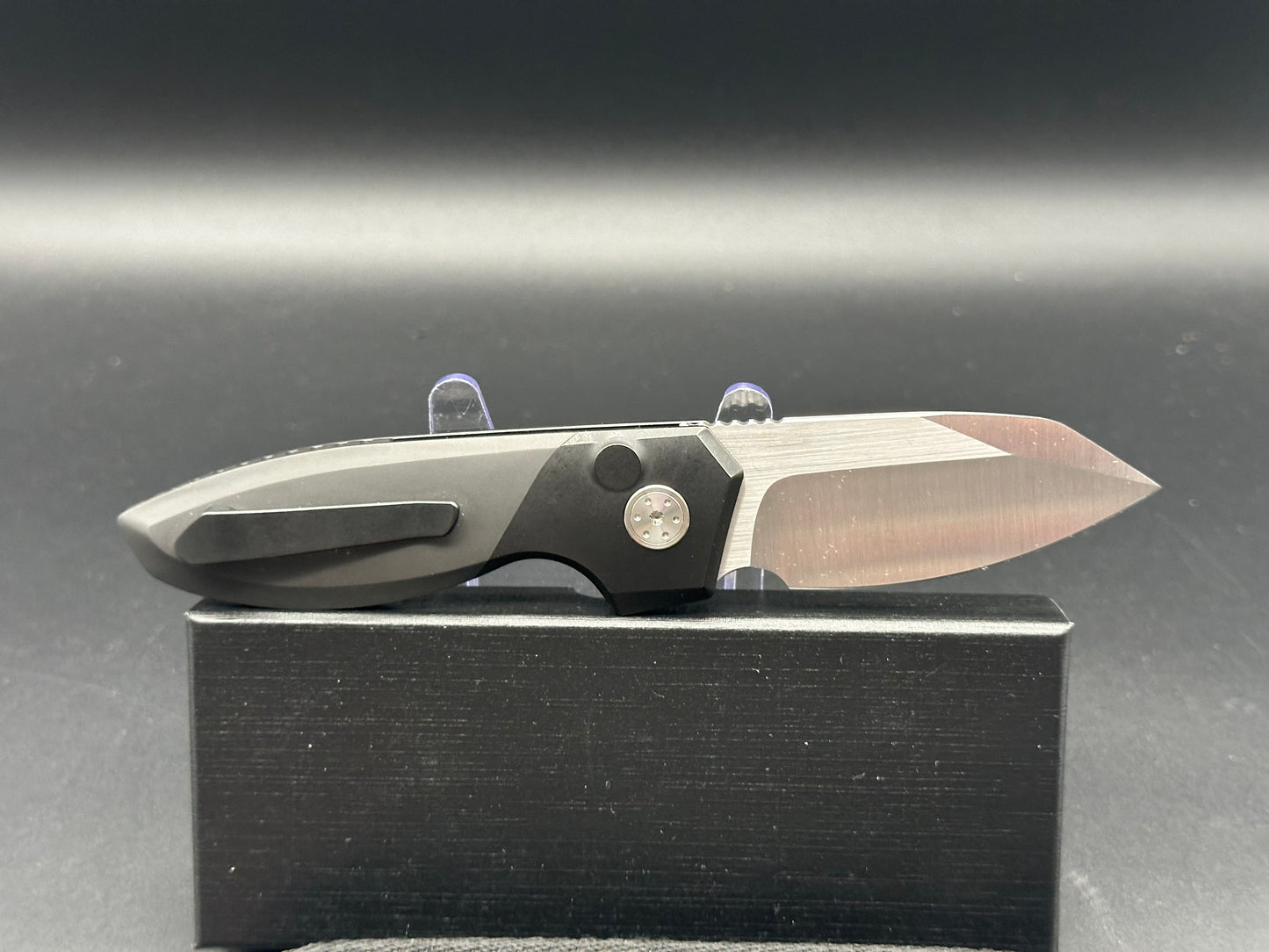 Alliance Designs Mini Slim Pickins Satin Elmax blade Zirconium scales and back spacer