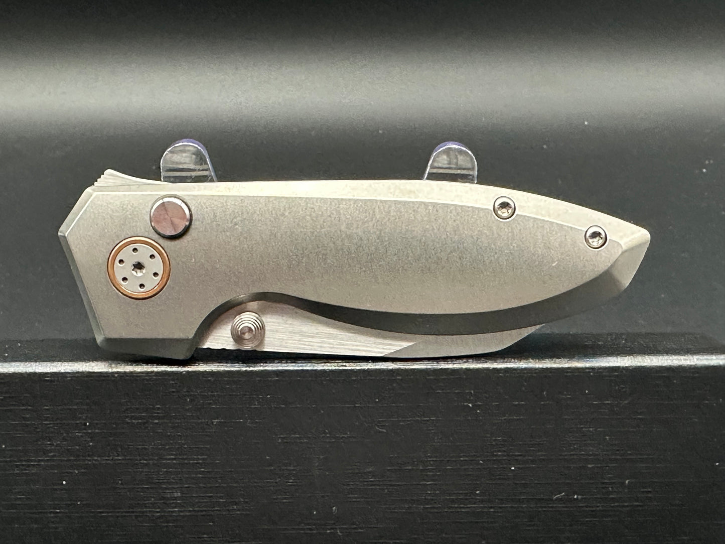 Alliance Designs Mini Slim Pickins titanium handle w/Satin Elmax blade