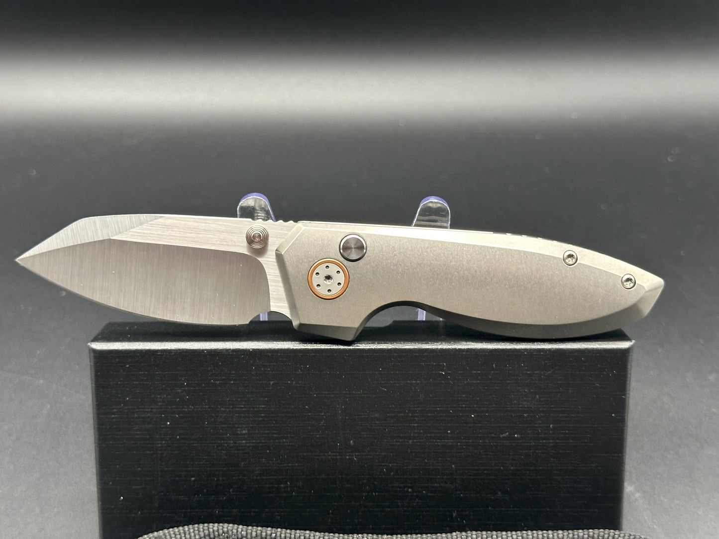 Alliance Designs Mini Slim Pickins titanium handle w/Satin Elmax blade