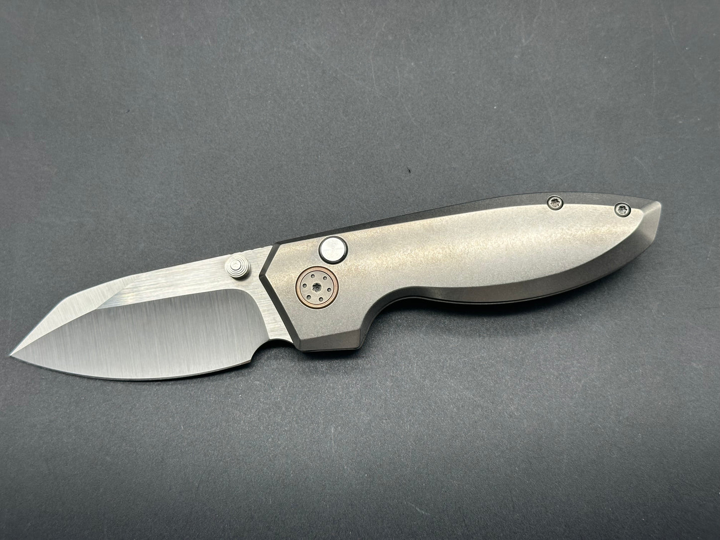 Alliance Designs Mini Slim Pickins titanium handle w/Satin Elmax blade