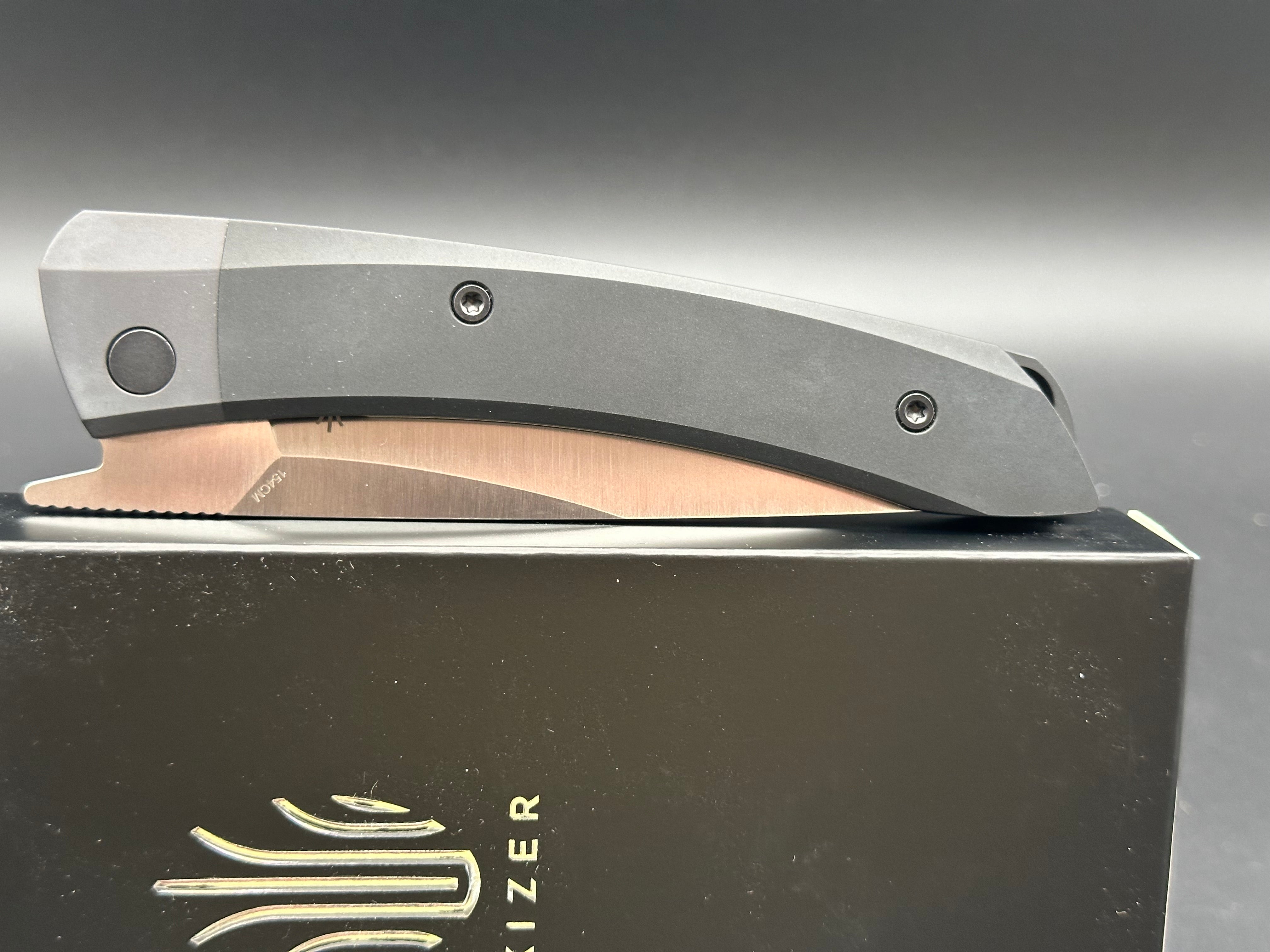 KIZER MOMO POCKET KNIFE 154CM BLADE LINER LOCK ALUMINIUM HANDLE V4663C1